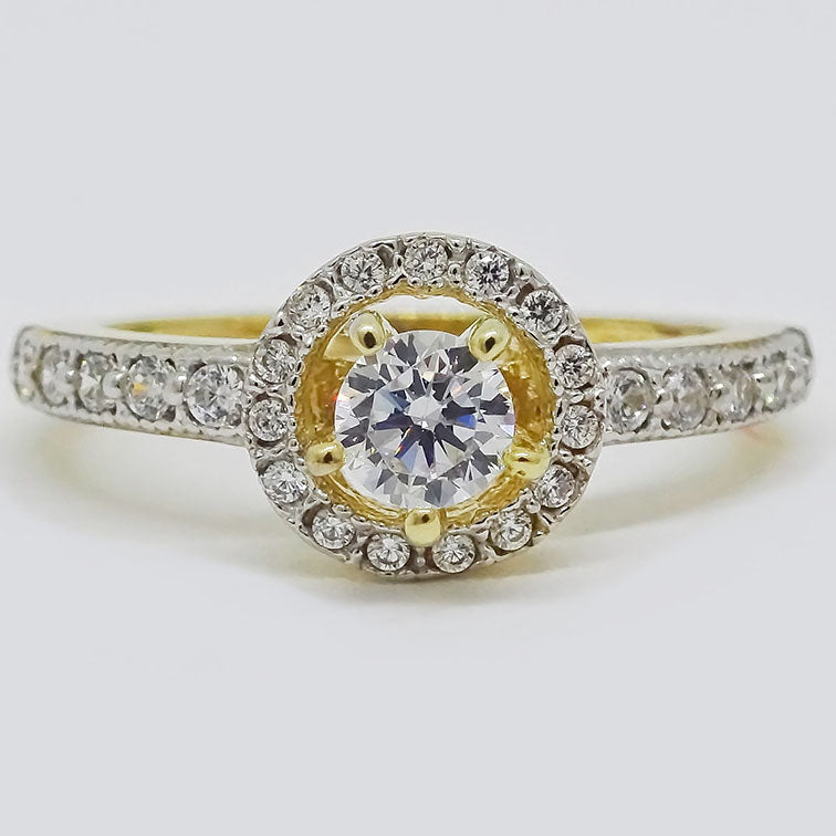 Amor Eterno - Anillo Corona Beatriz / Oro Sólido 10k