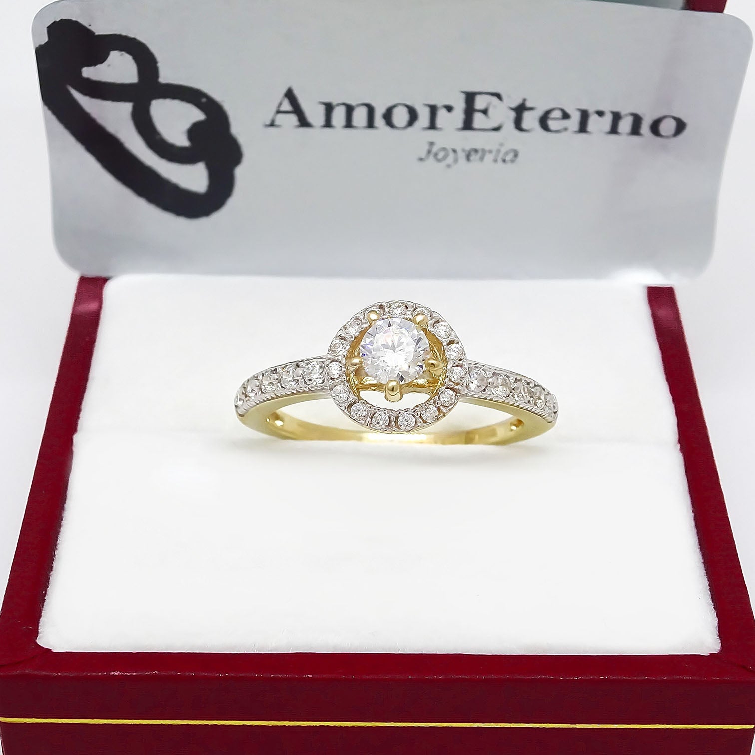 Amor Eterno - Anillo Corona Beatriz / Oro Sólido 10k