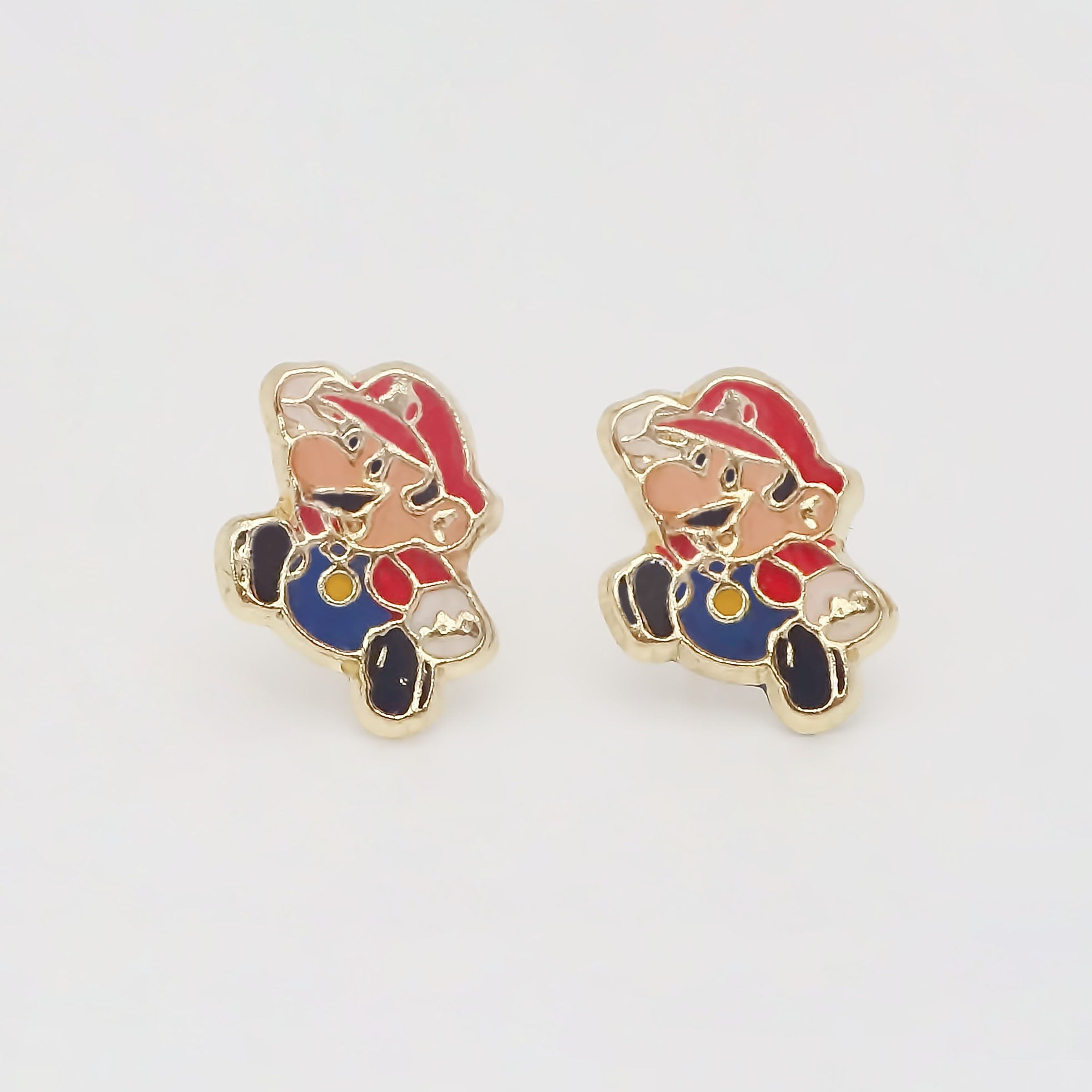 Amor Eterno - Broqueles Mario Bros / Aretes Oro 10k