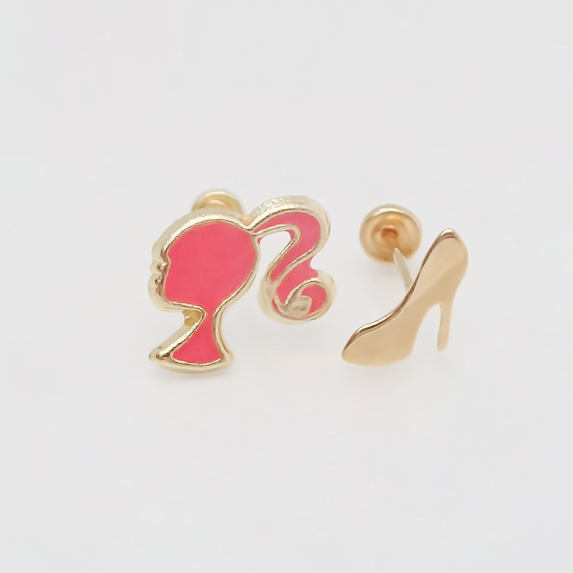 Amor Eterno - Broqueles Barbie Película / Aretes Oro 10k