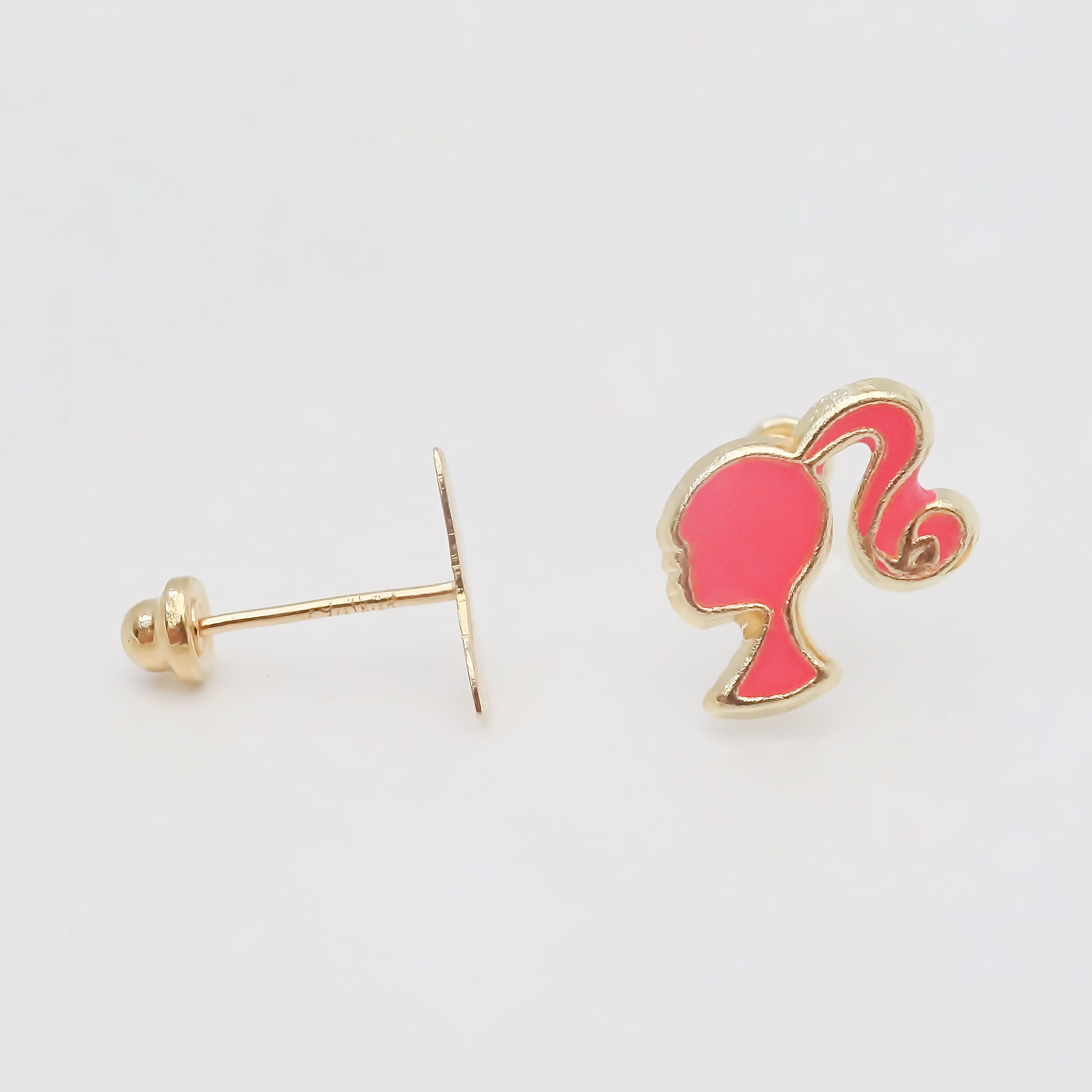 Amor Eterno - Broqueles Barbie Película / Aretes Oro 10k