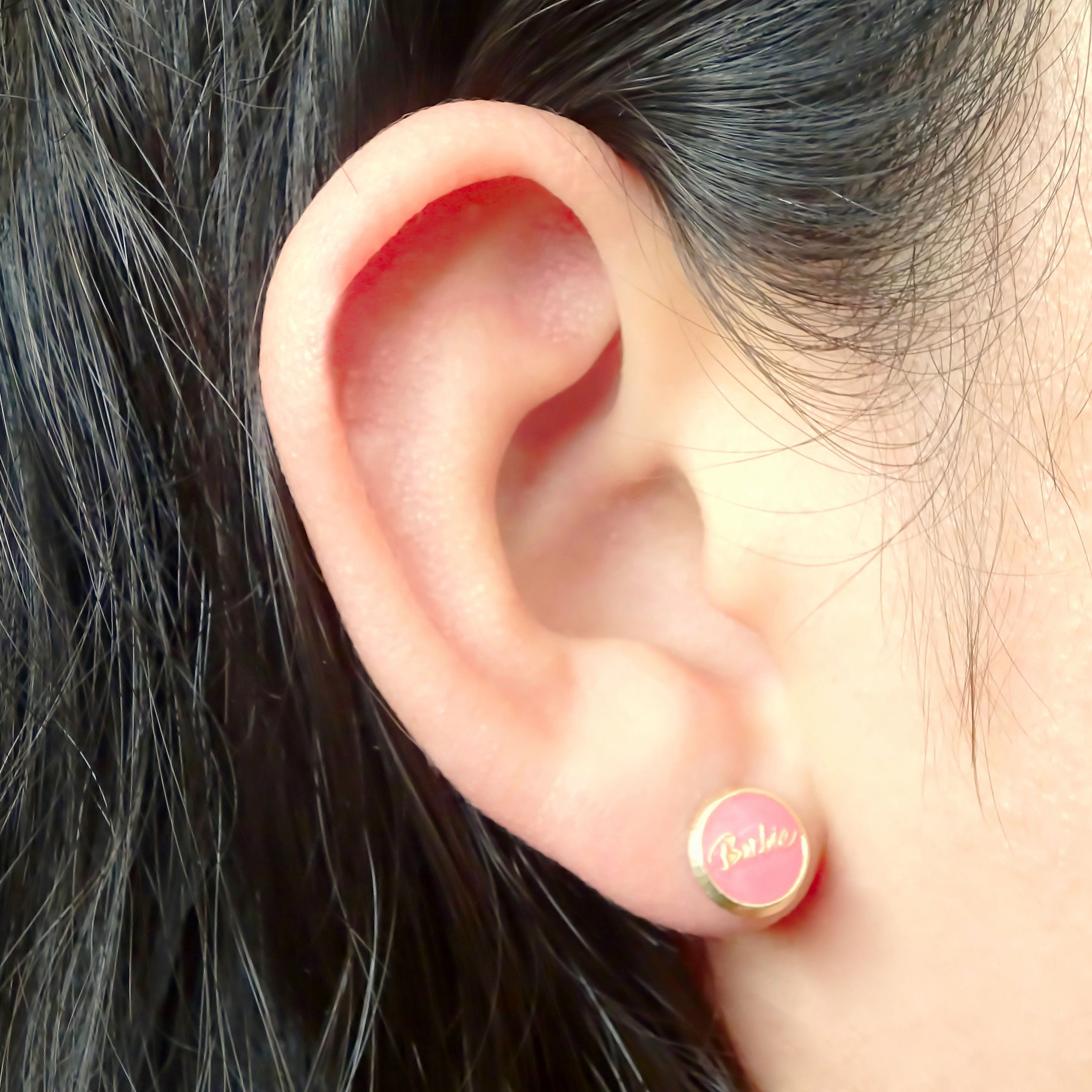 Amor Eterno - Broqueles / Botón Barbie / Aretes Oro 10k