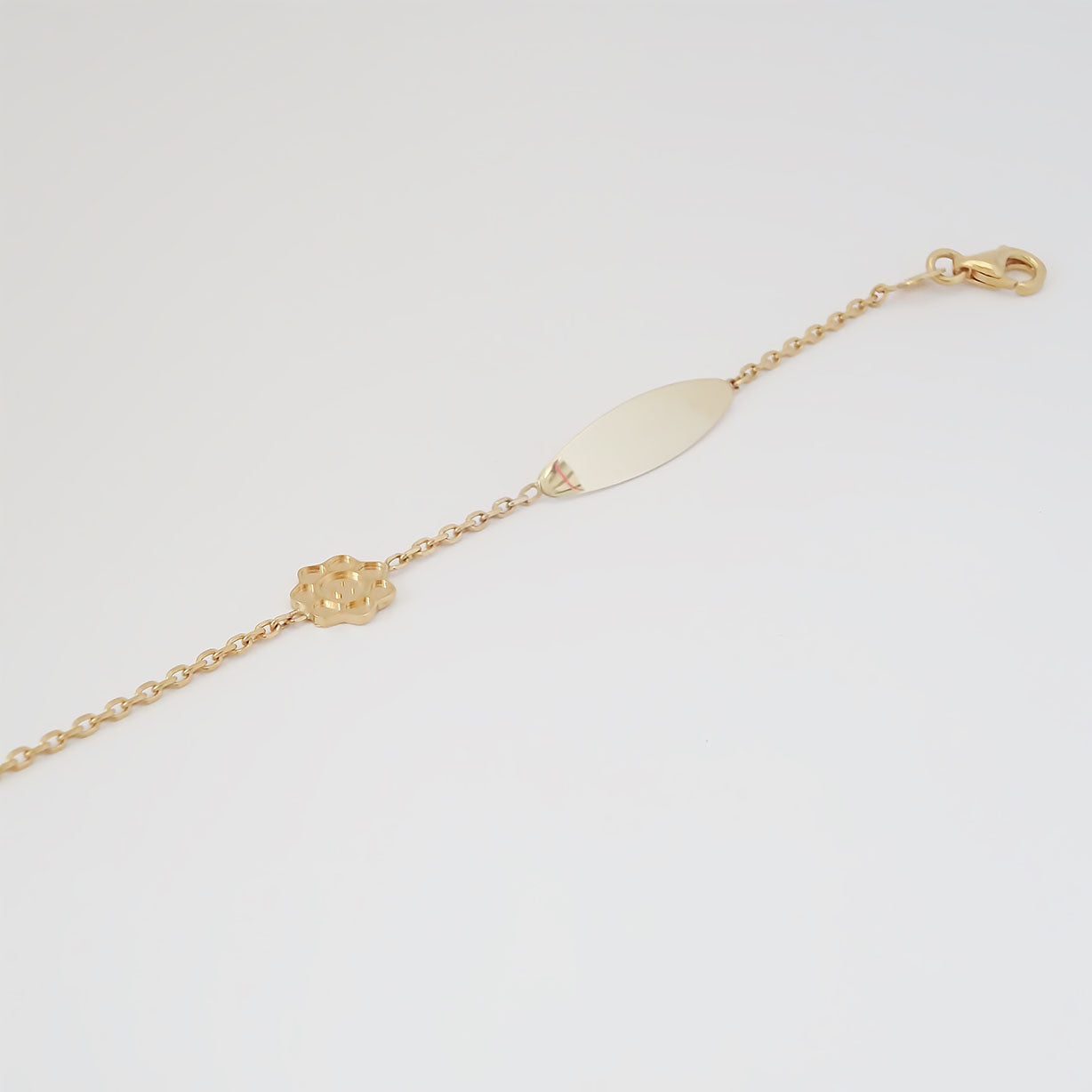 Amor Eterno - Esclava Pulsera Niña / Infantil Oro 10k Sólido / Girasol