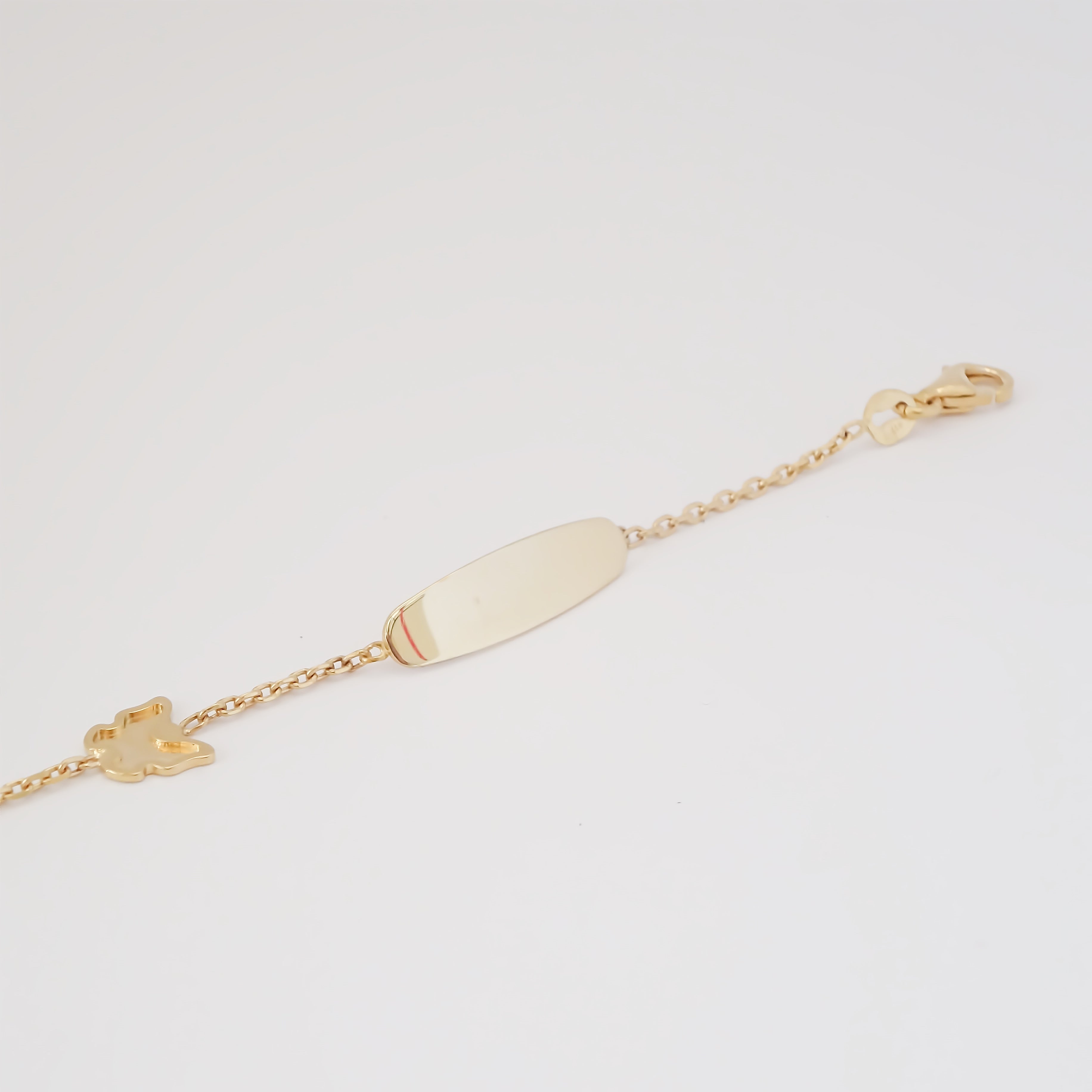 Amor Eterno - Esclava Pulsera Niña / Infantil Oro 10k Sólido / Mariposa