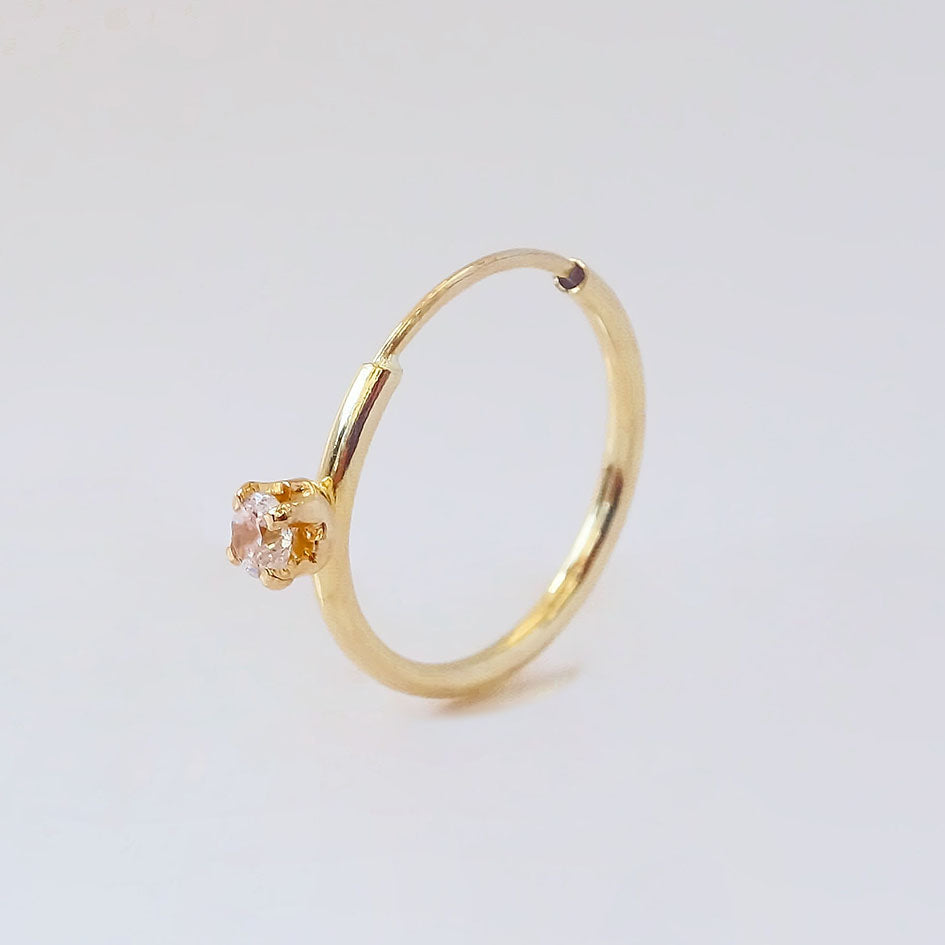 Amor Eterno - Arracadas Destello / Piercing / Oro 10k