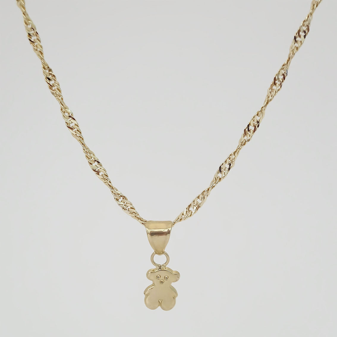 Amoreterno- Dije Oso Touss Oro Sólido 10k + Cadena De Regalo