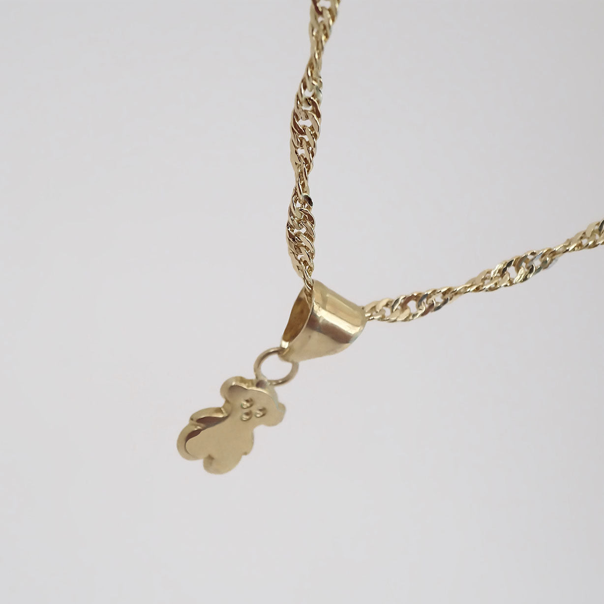 Amoreterno- Dije Oso Touss Oro Sólido 10k + Cadena De Regalo
