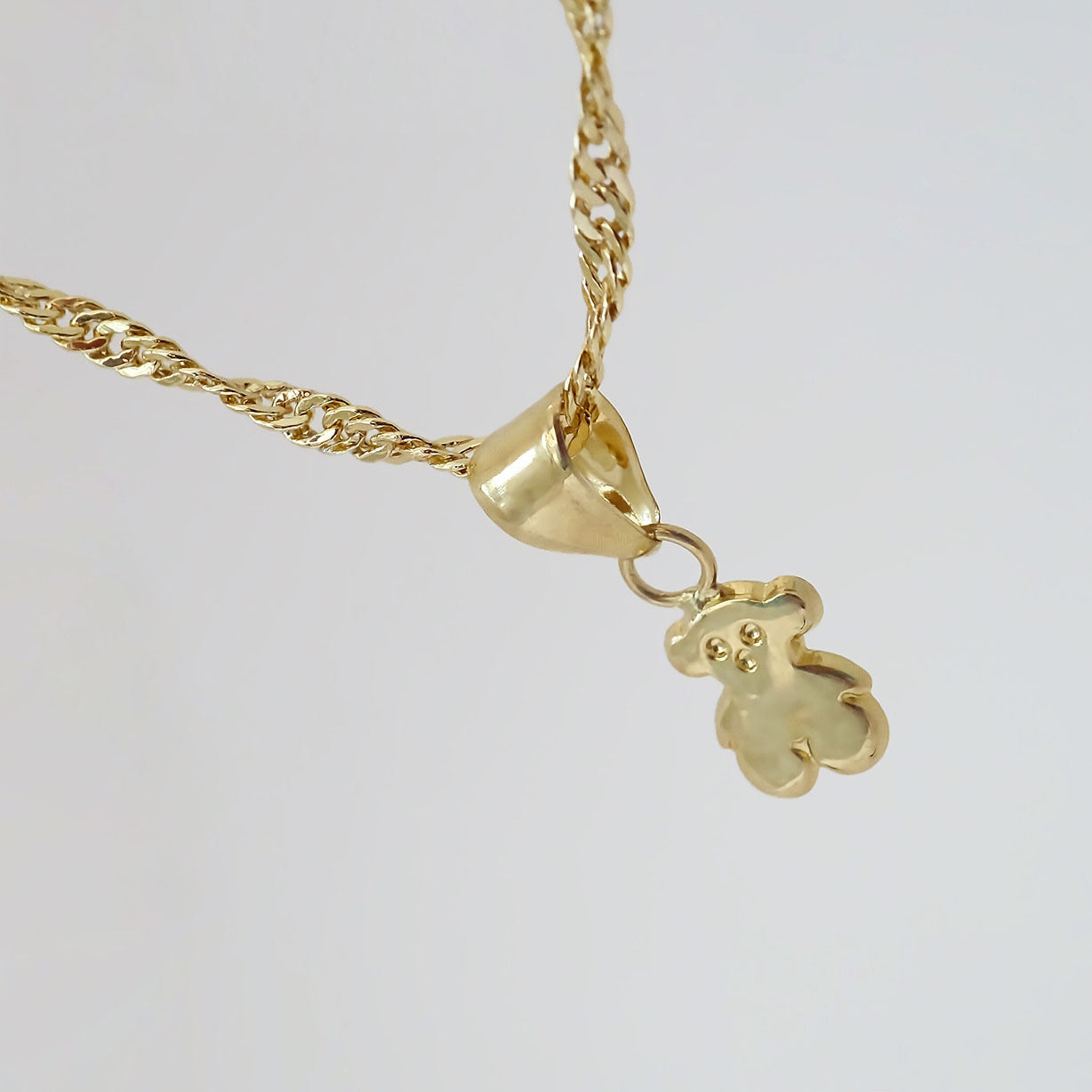 Amoreterno- Dije Oso Touss Oro Sólido 10k + Cadena De Regalo