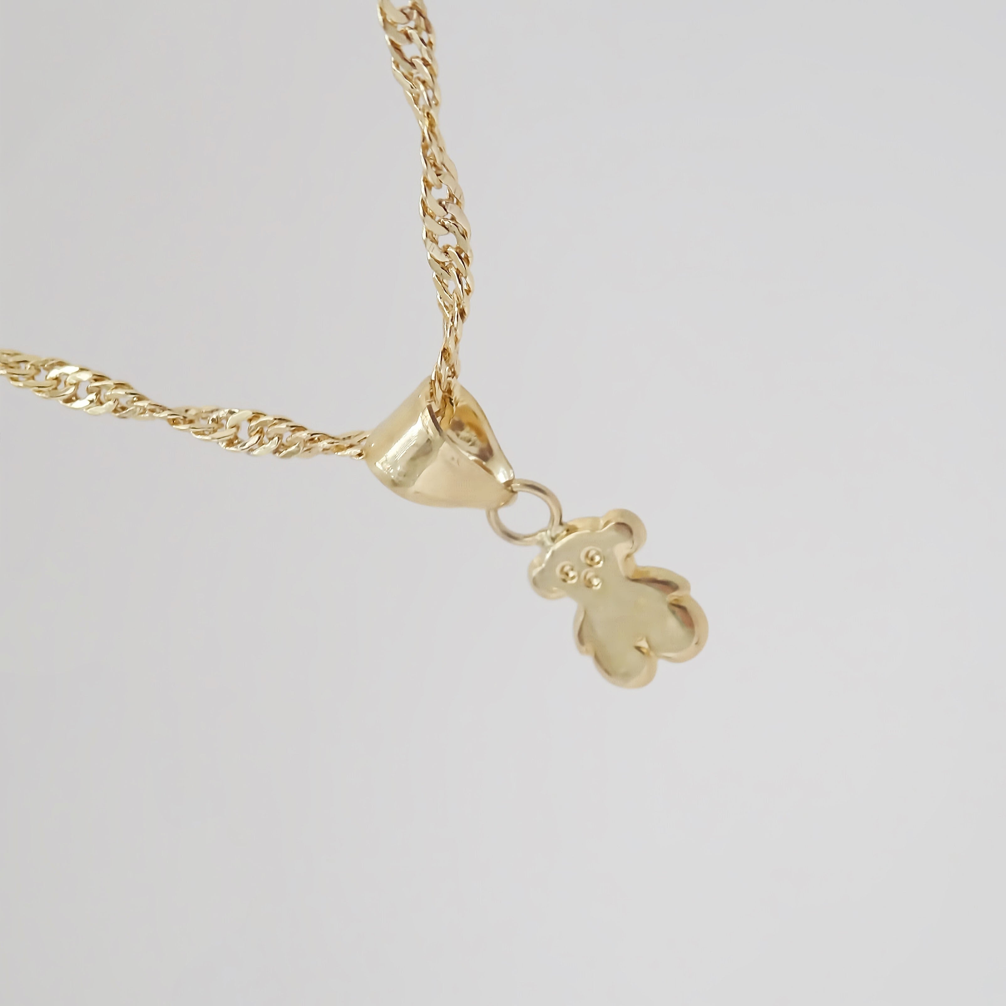Amoreterno- Dije Oso Touss Oro Sólido 10k + Cadena De Regalo