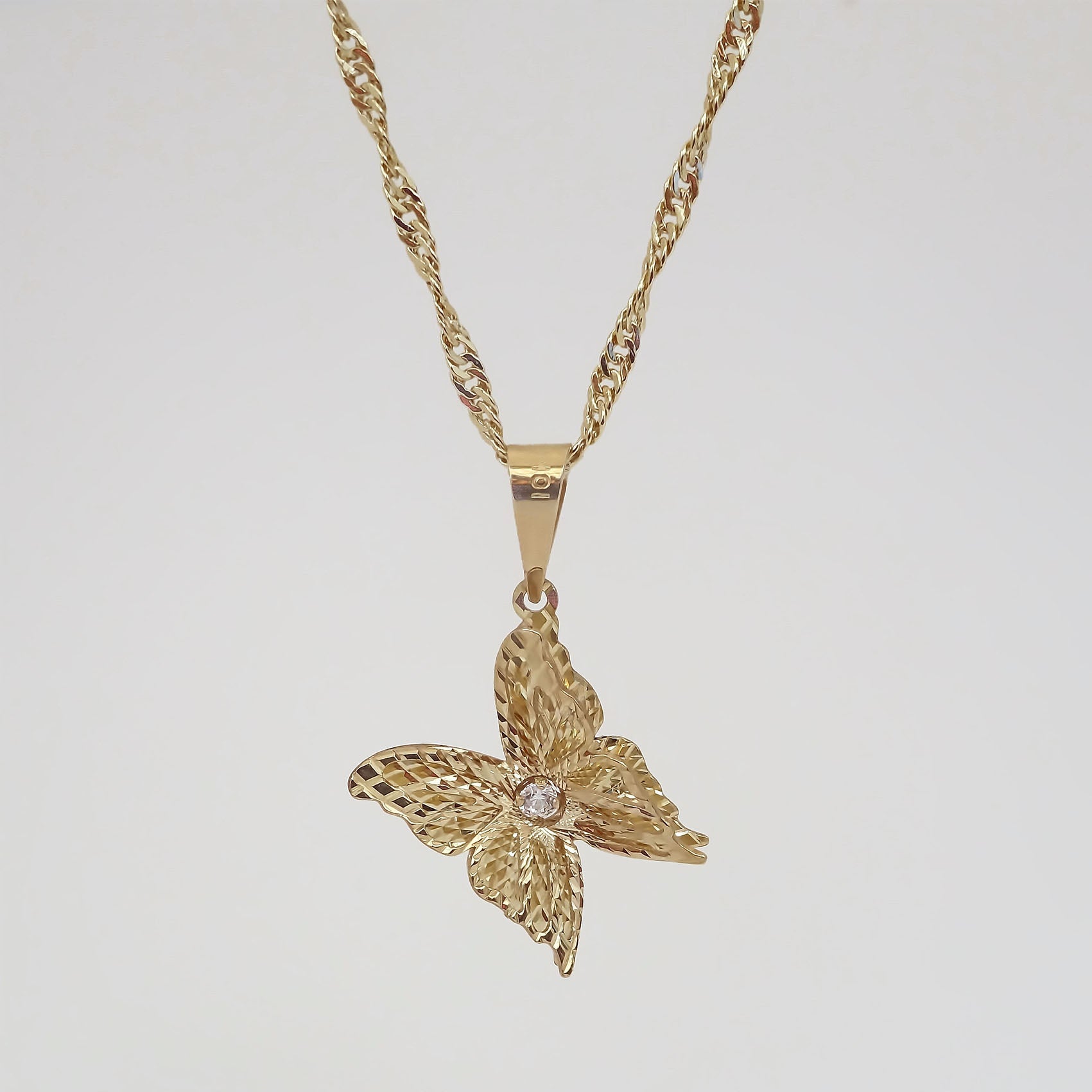 Amor Eterno - Dije / Mariposa 3d / Oro Sólido 10k