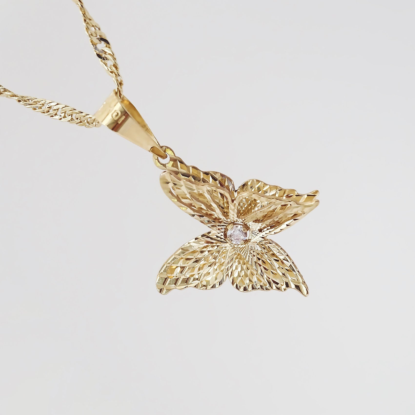 Amor Eterno - Dije / Mariposa 3d / Oro Sólido 10k