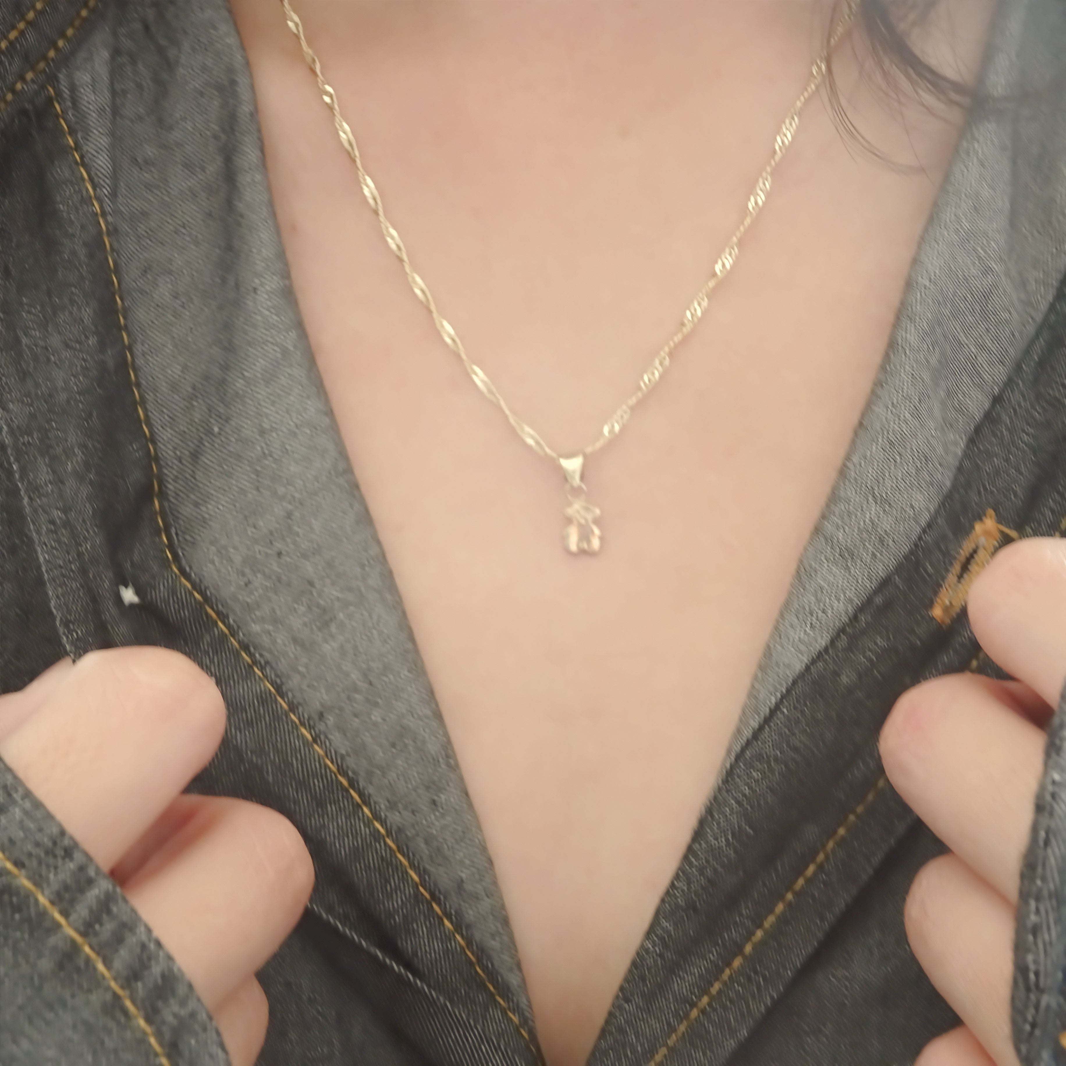 Amoreterno- Dije Oso Touss Oro Sólido 10k + Cadena De Regalo