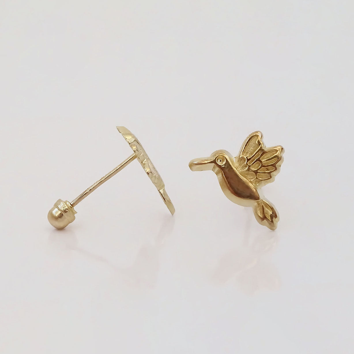 Amor Eterno - Broqueles Colibrí Fly Premium / Aretes Oro 10k