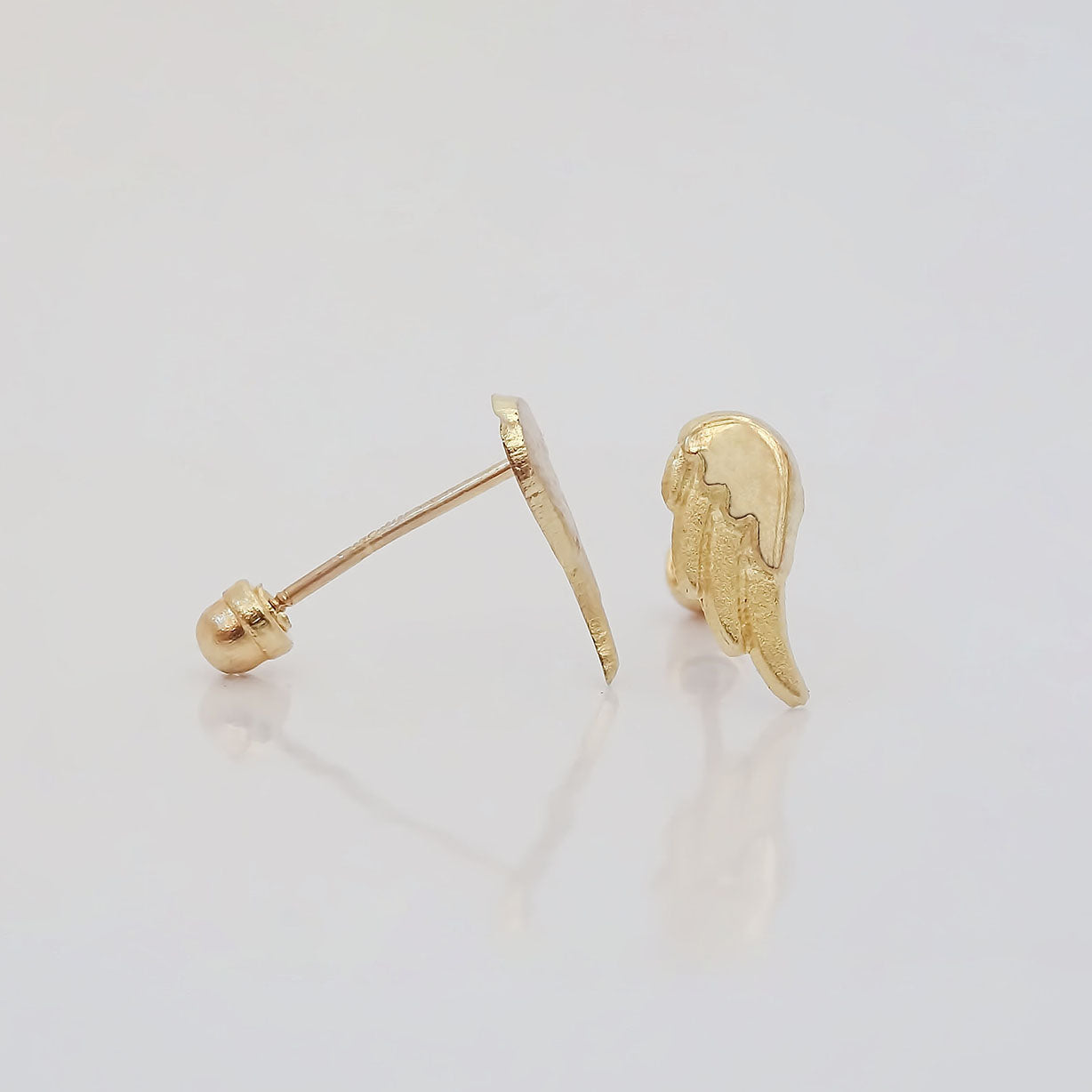 Amor Eterno - Broqueles Par Alas De Angel Due Tono / Oro 10k