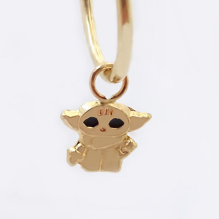 Amor Eterno - 2 Dijes Para Arracada Yoda / Oro 10k + Regalo