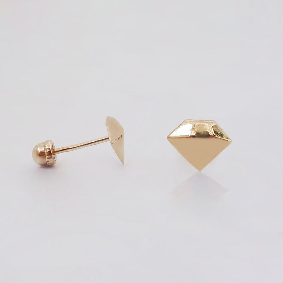 Amor Eterno - Broqueles Diamante Vector Aretes / Oro 10k