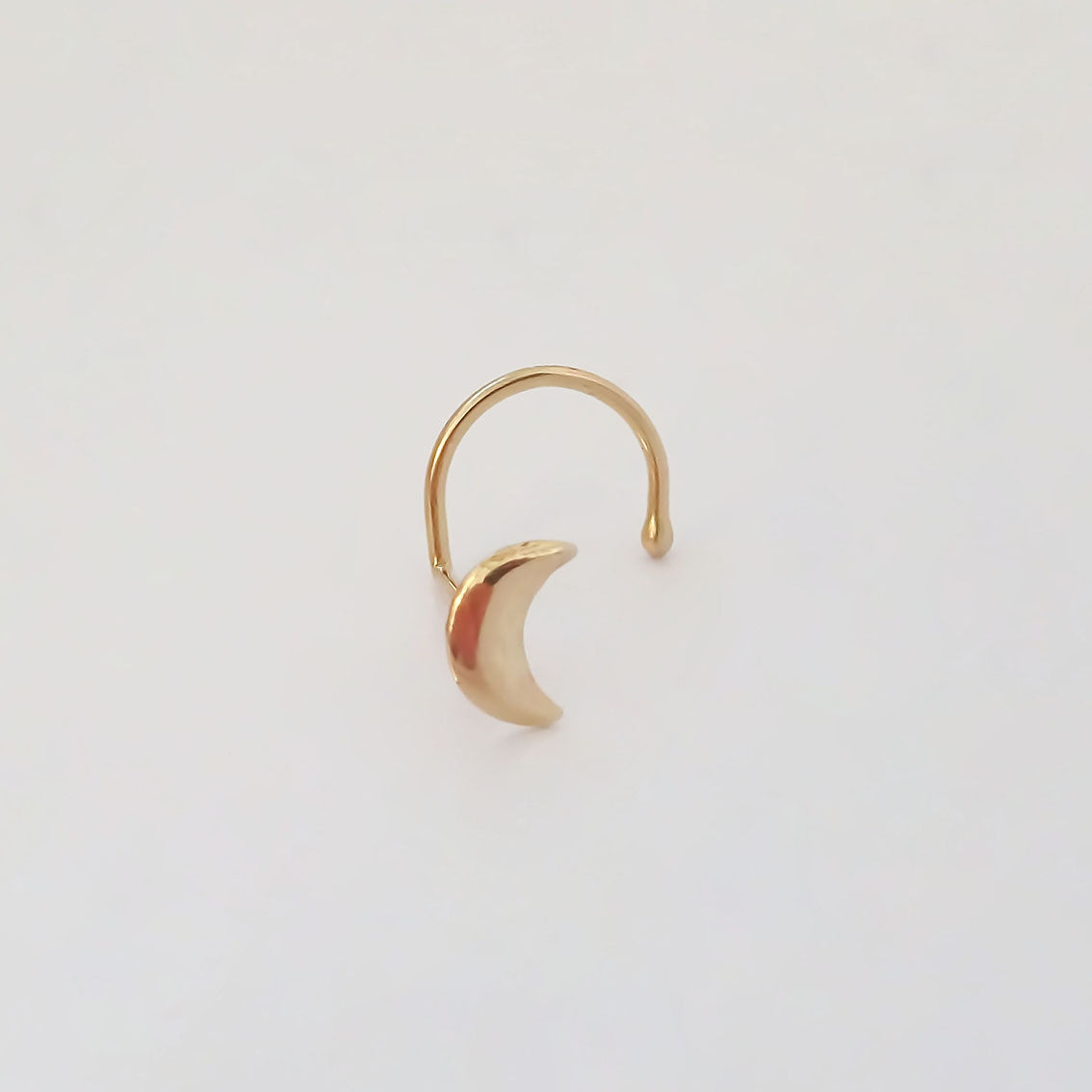 Amor Eterno- Piercing Nariz Luna / Oro Sólido 10k