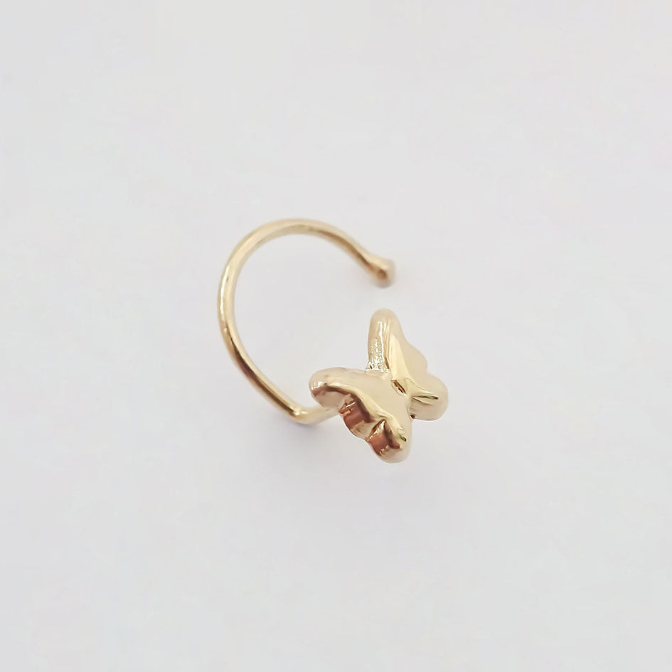 Amor Eterno- Piercing Nariz Mariposa / Oro Sólido 10k
