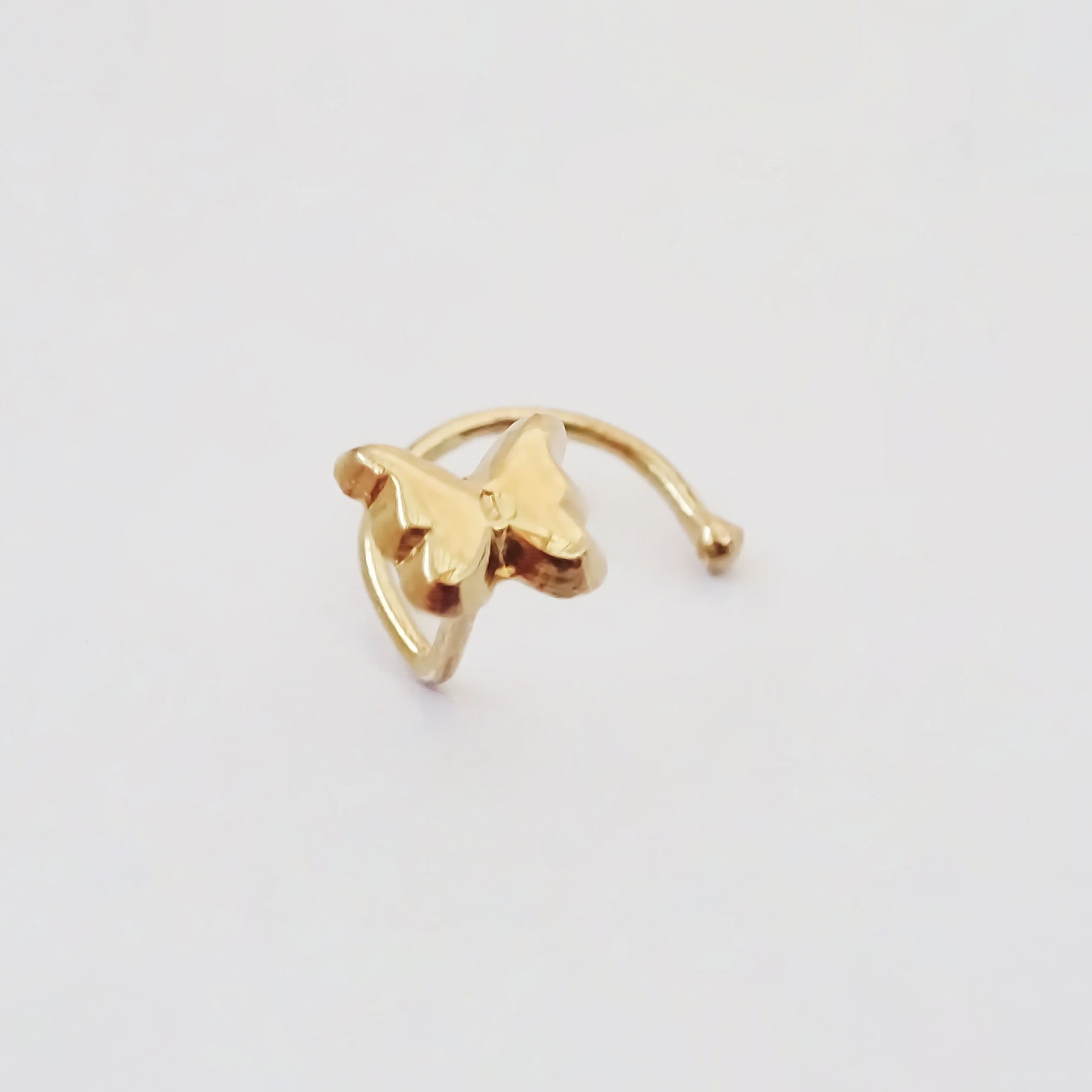 Amor Eterno- Piercing Nariz Mariposa / Oro Sólido 10k
