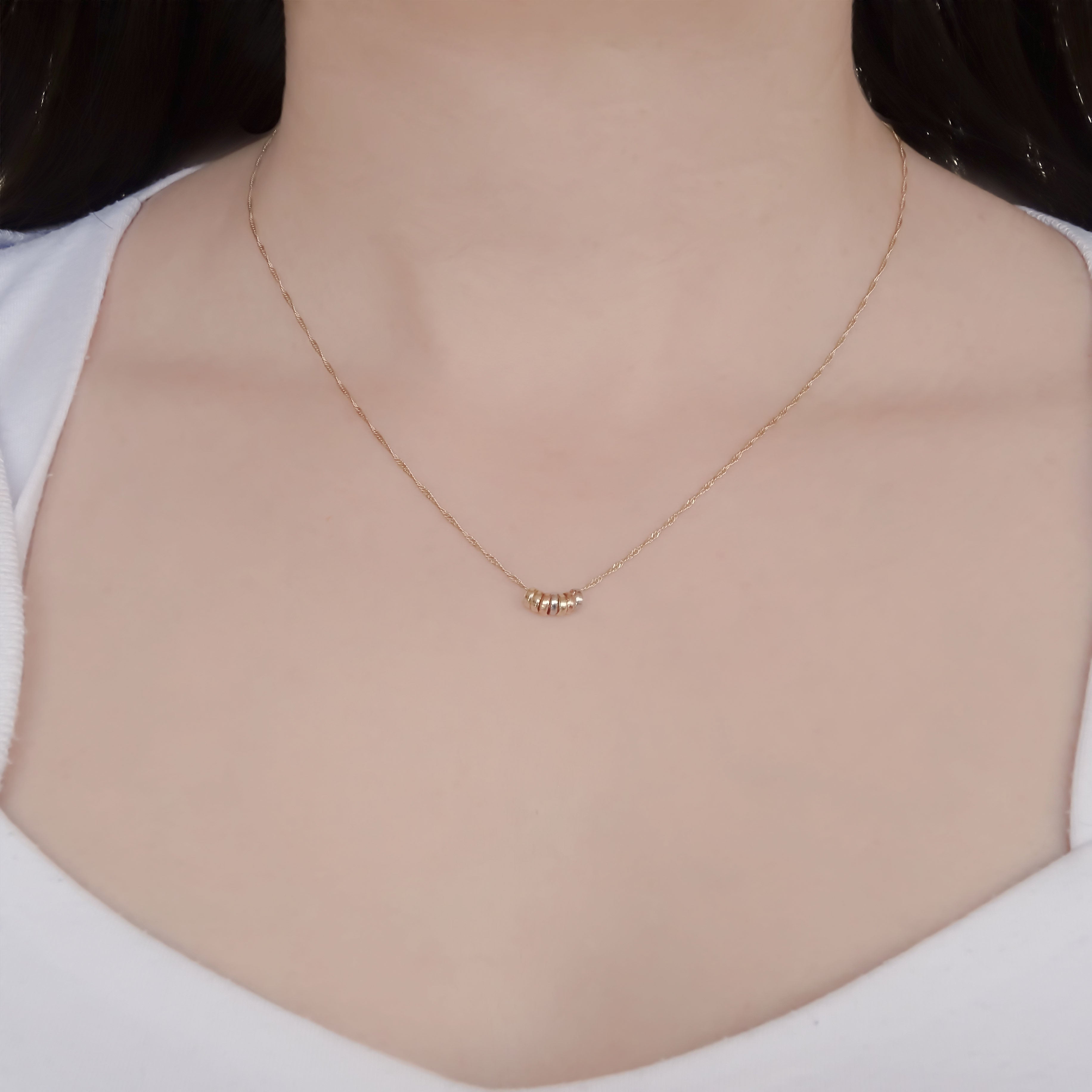 Amor Eterno - Gargantilla Semanario Fino / Oro Sólido 10k