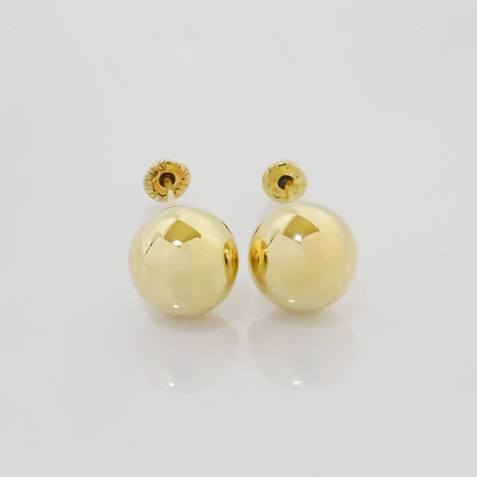 Amor Eterno - Broqueles / Dormilonas 5mm / Aretes Oro 10k