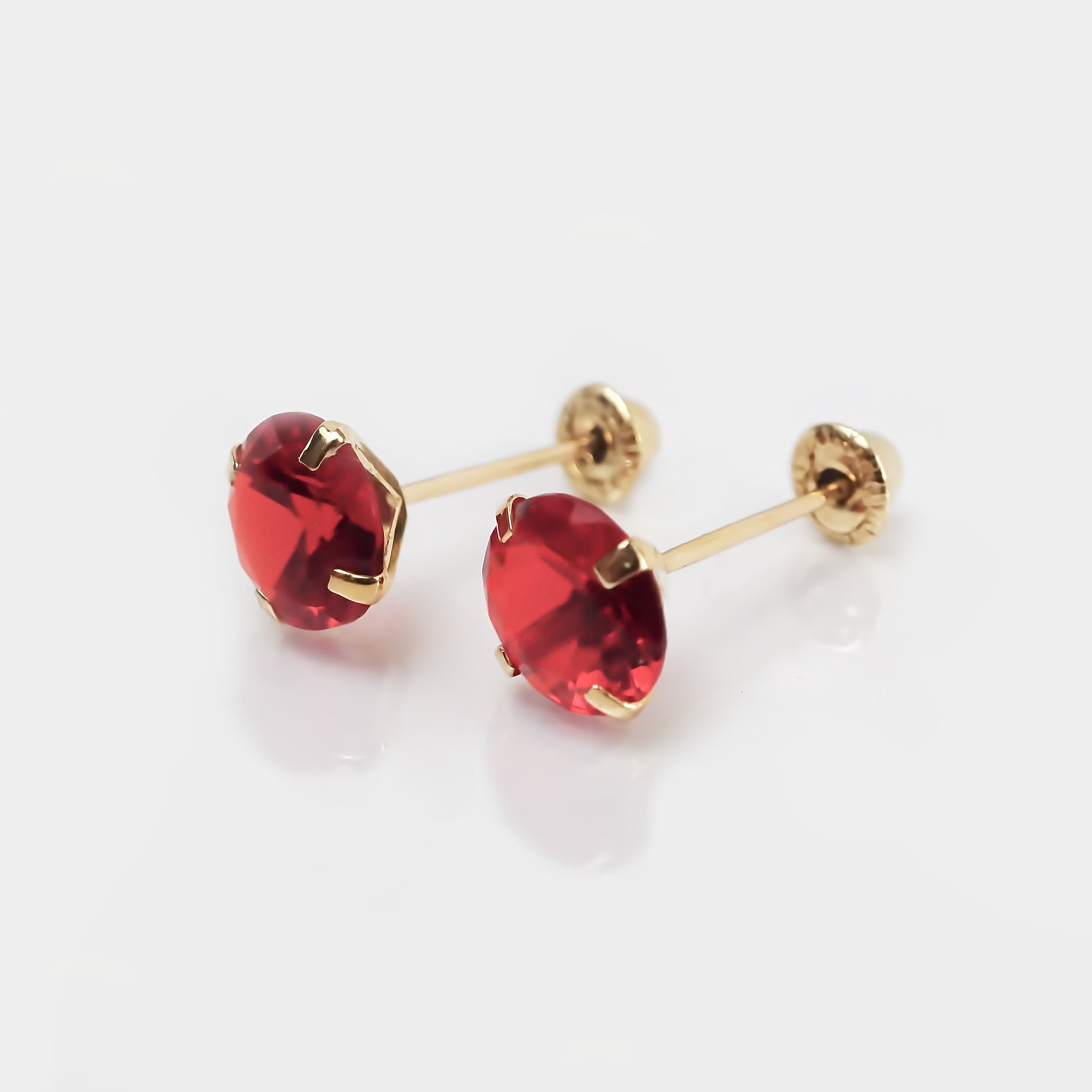 Amor Eterno - Broqueles Recto 5mm / Aretes / Oro 10k