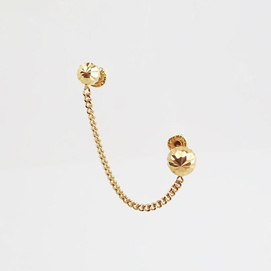 Amor Eterno - Doble Perforación Hongo / Piercing Oro 10k