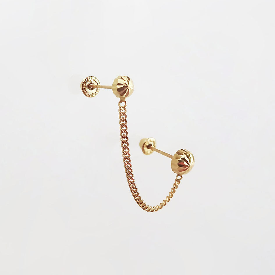 Amor Eterno - Doble Perforación Hongo / Piercing Oro 10k
