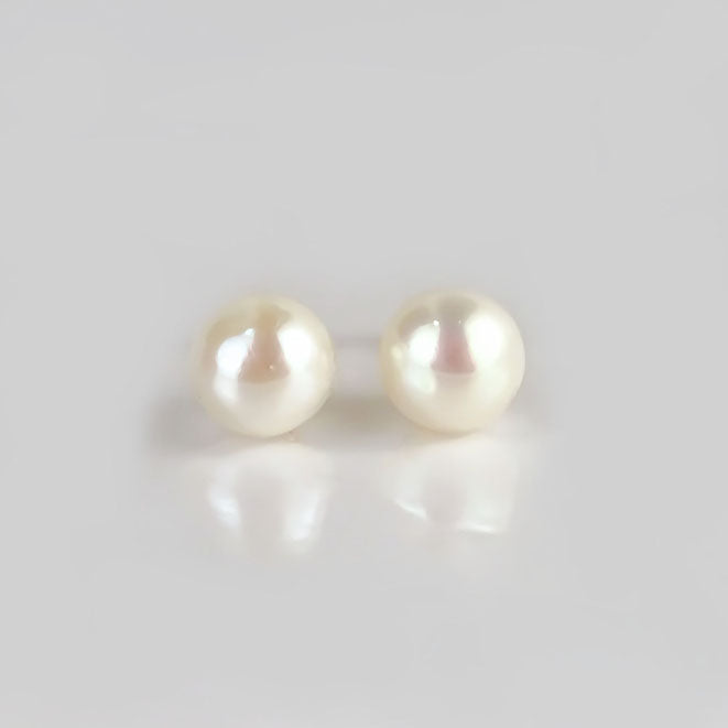 Amor Eterno - Broqueles / Perla Chica 6mm / Aretes Oro 10k