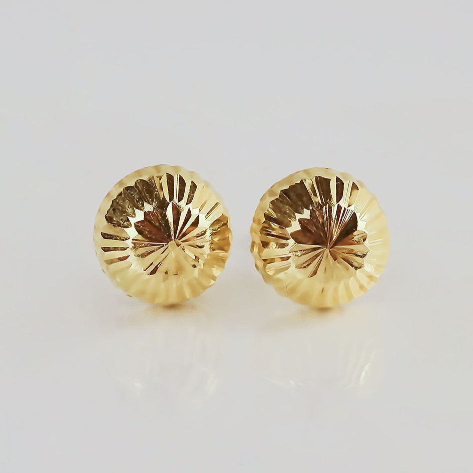Amor Eterno - Broqueles Hongo Grande / Aretes Oro Sólido 10k