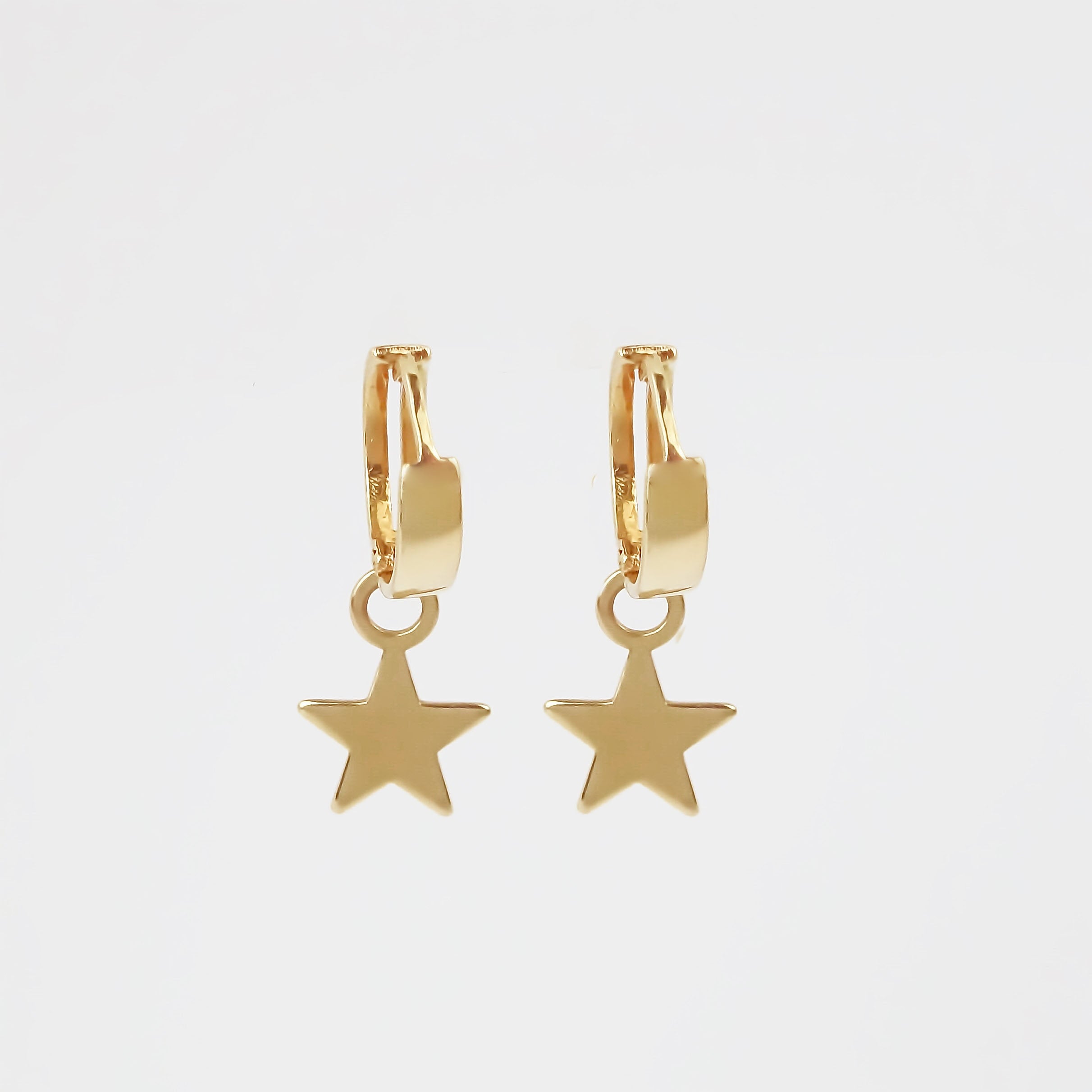 Amor Eterno - Arracadas Huggie Mini / Aretes Oro 10k