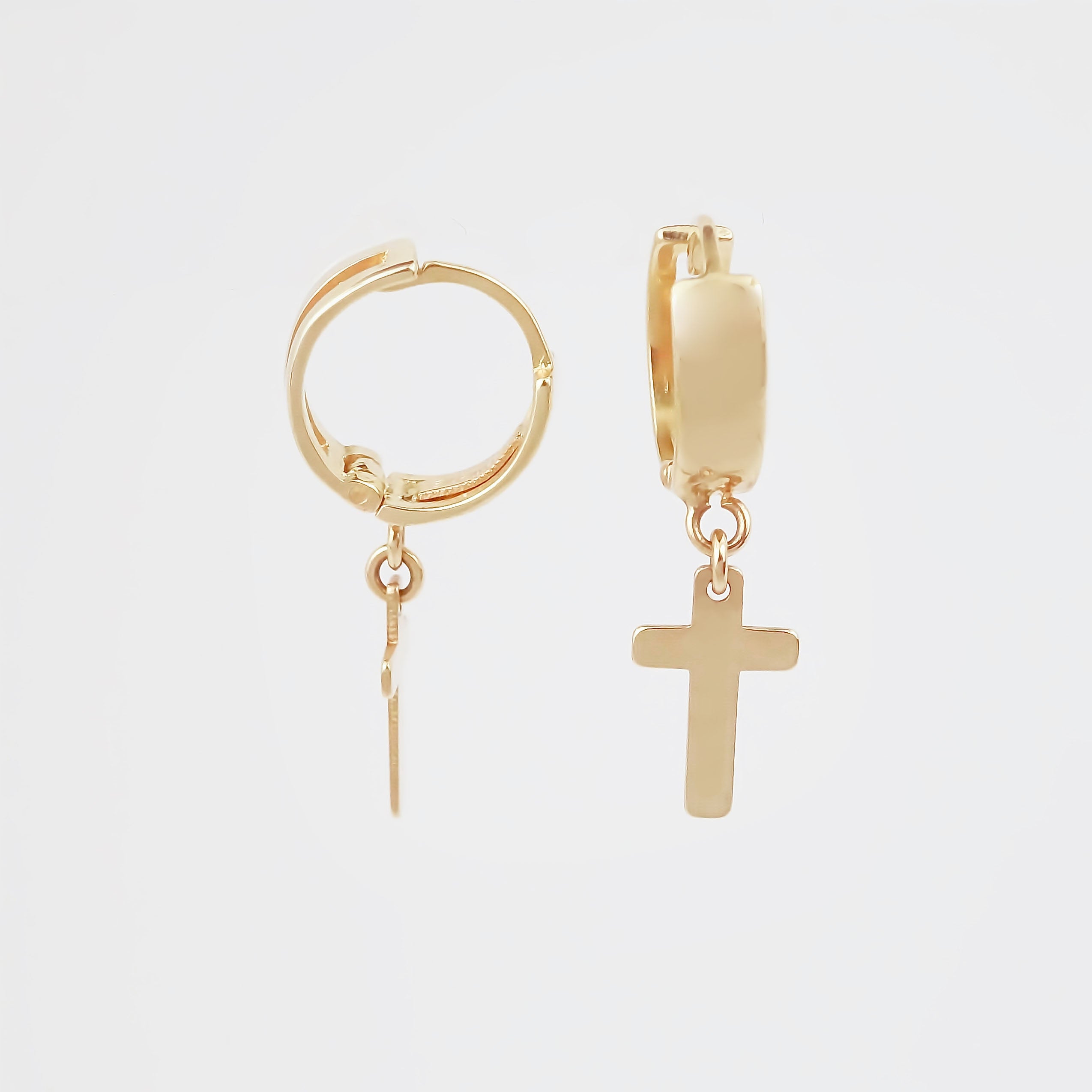 Amor Eterno - Arracadas Huggie Mini / Aretes Oro 10k