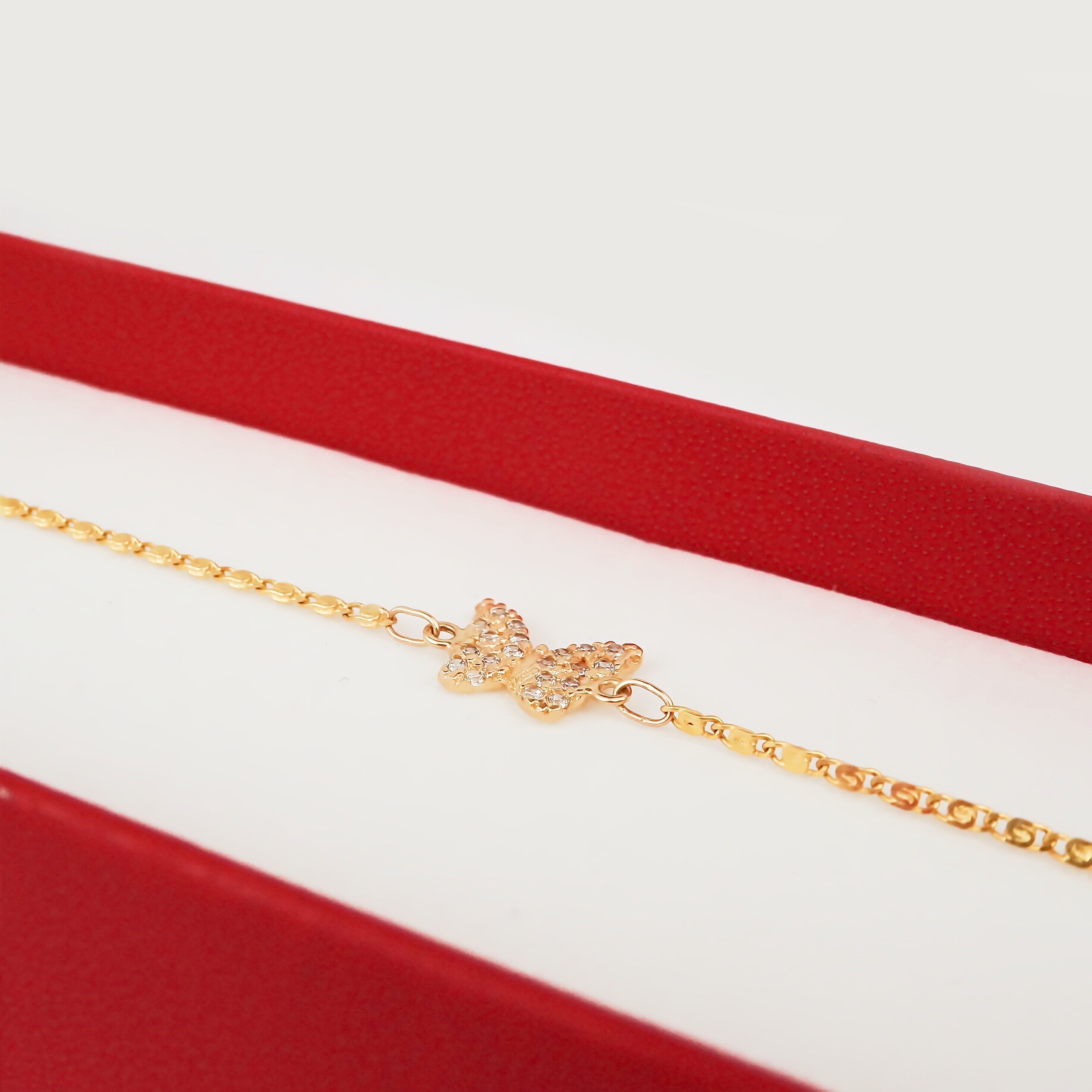 Amor Eterno - Pulsera Mariposa / Oro Sólido 10k