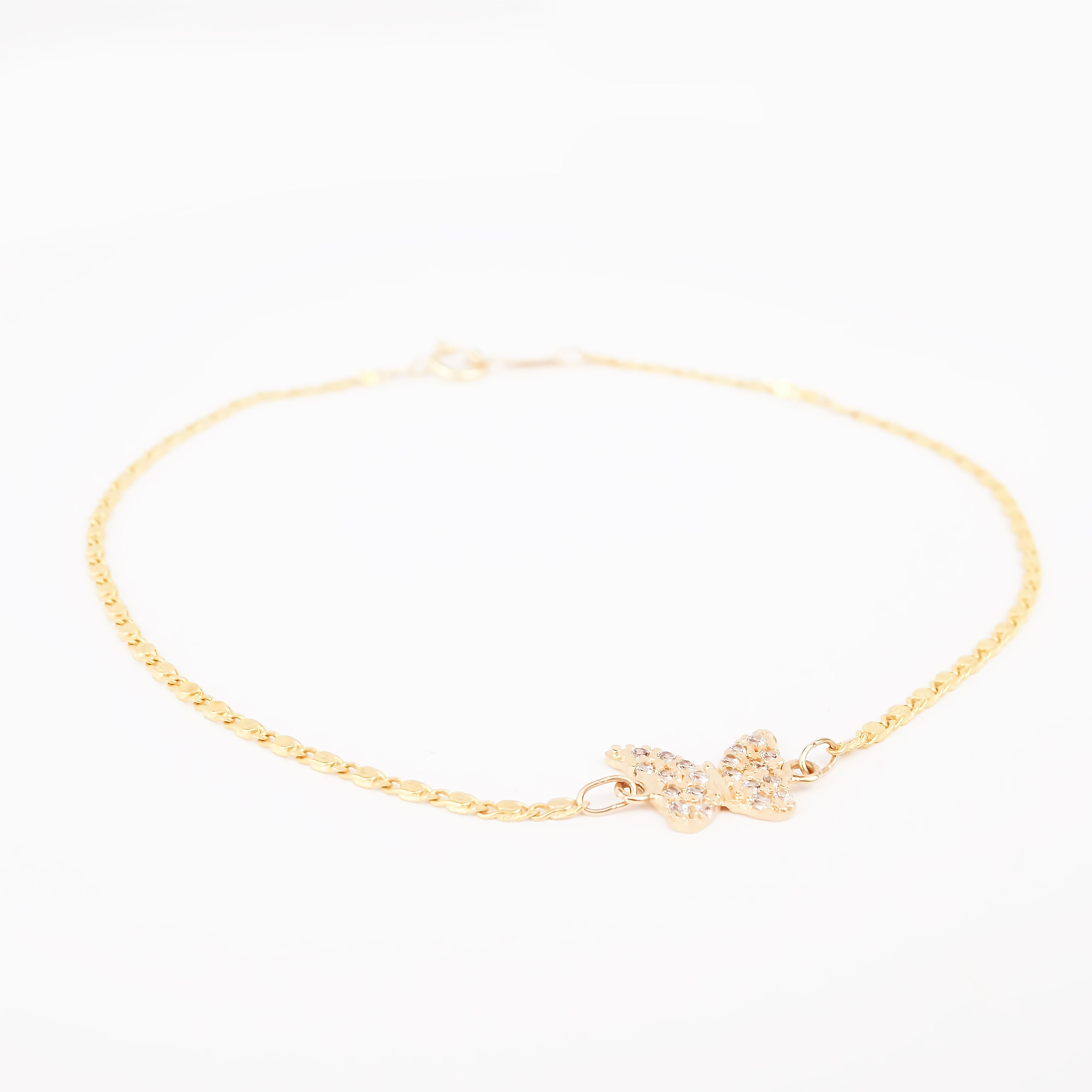 Amor Eterno - Pulsera Mariposa / Oro Sólido 10k