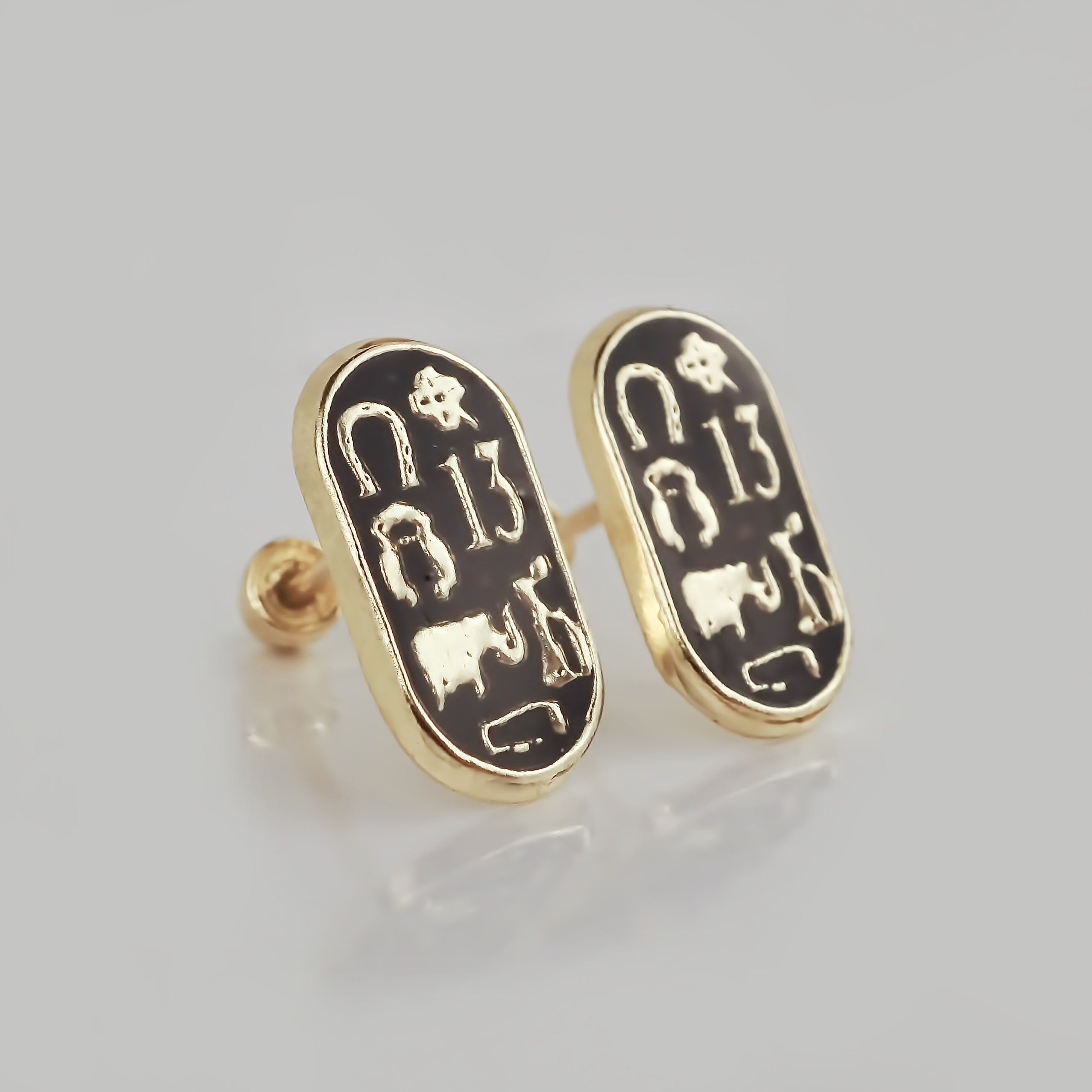 Amor Eterno - Broqueles Runa Buena Suerte / Aretes Oro 10k