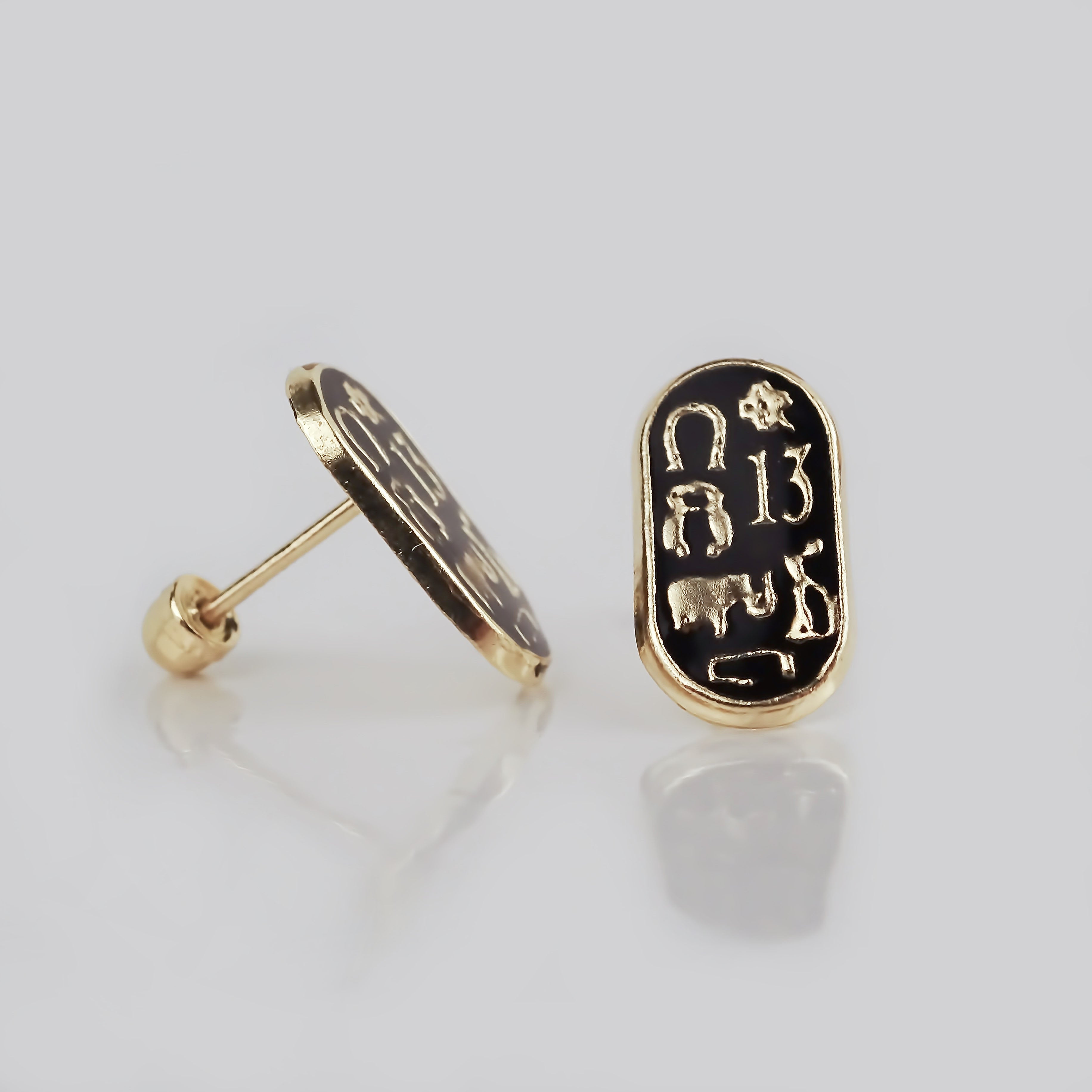 Amor Eterno - Broqueles Runa Buena Suerte / Aretes Oro 10k