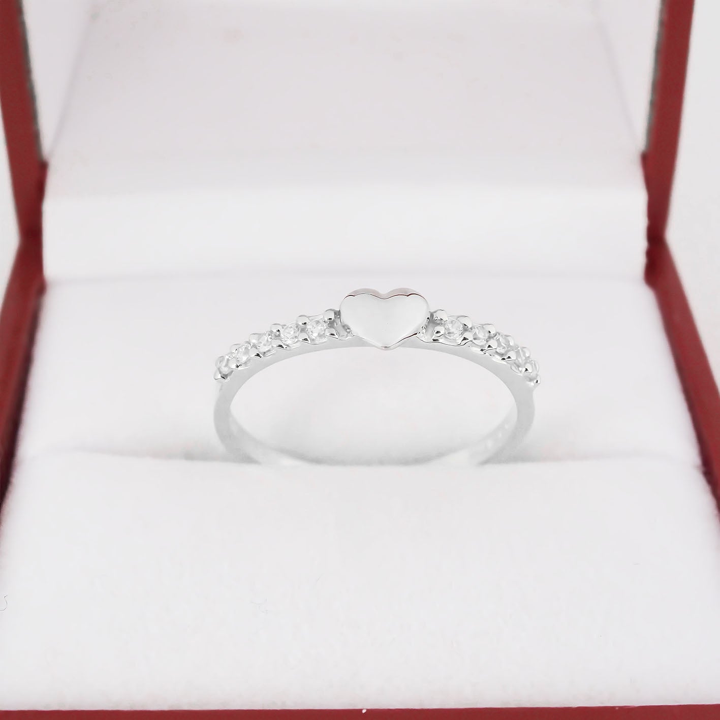 Amor Eterno - Churumbela / Corazón 10p* / Oro 14k Sólido / Blanco