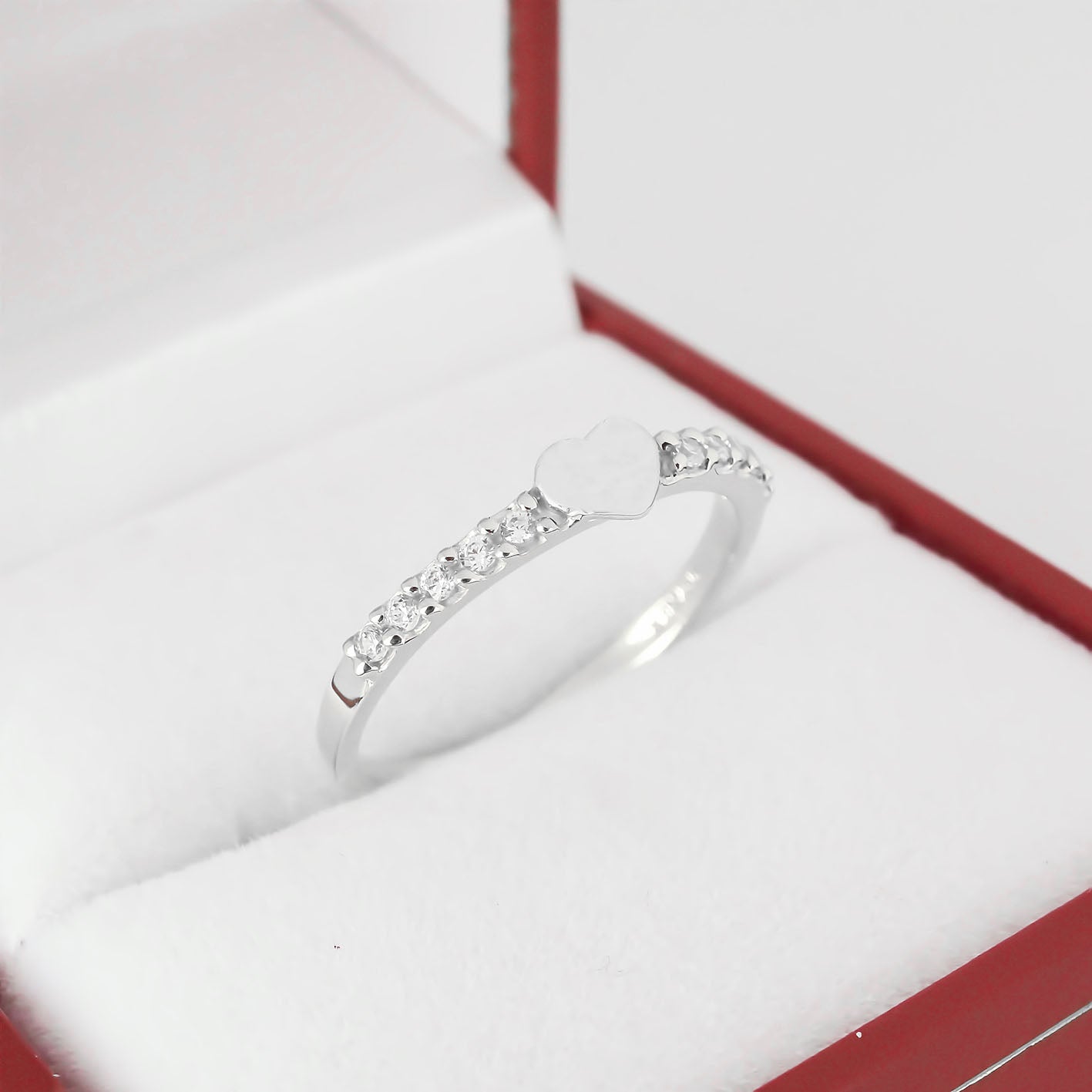 Amor Eterno - Churumbela / Corazón 10p* / Oro 14k Sólido / Blanco