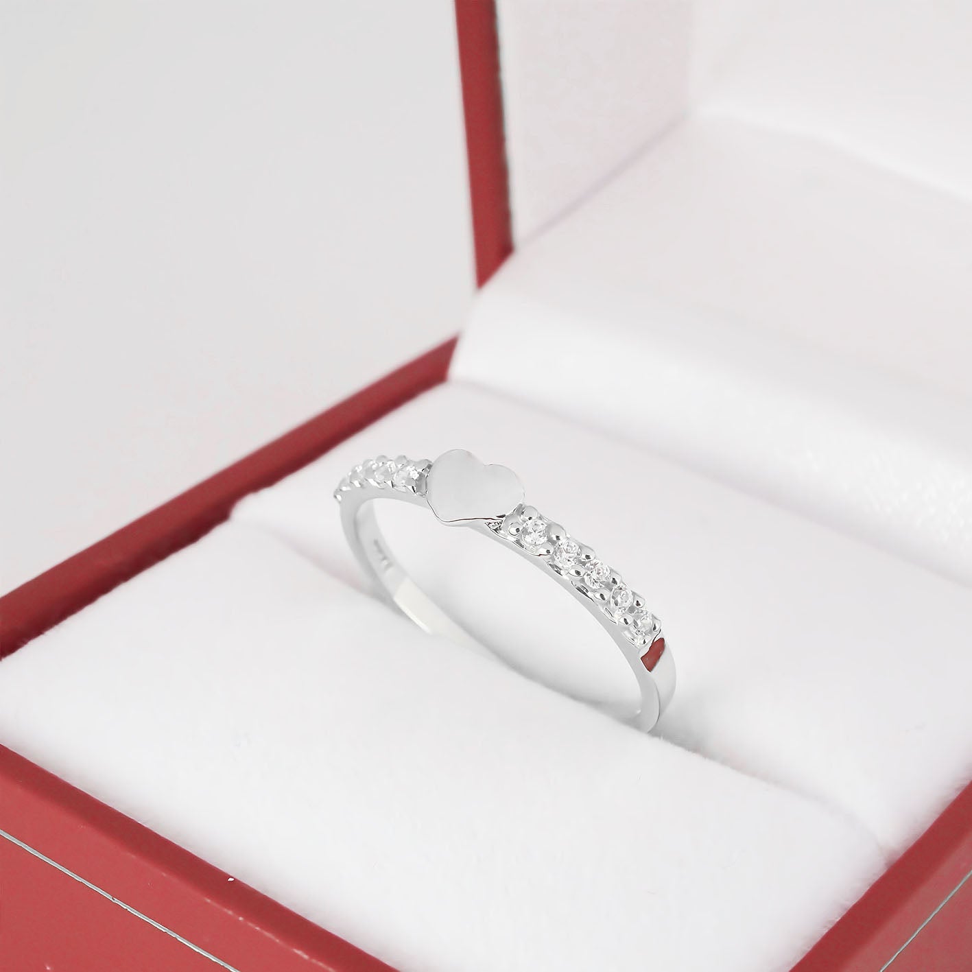 Amor Eterno - Churumbela / Corazón 10p* / Oro 14k Sólido / Blanco