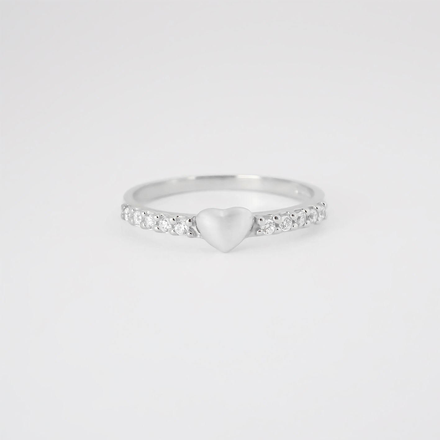 Amor Eterno - Churumbela / Corazón 10p* / Oro 14k Sólido / Blanco