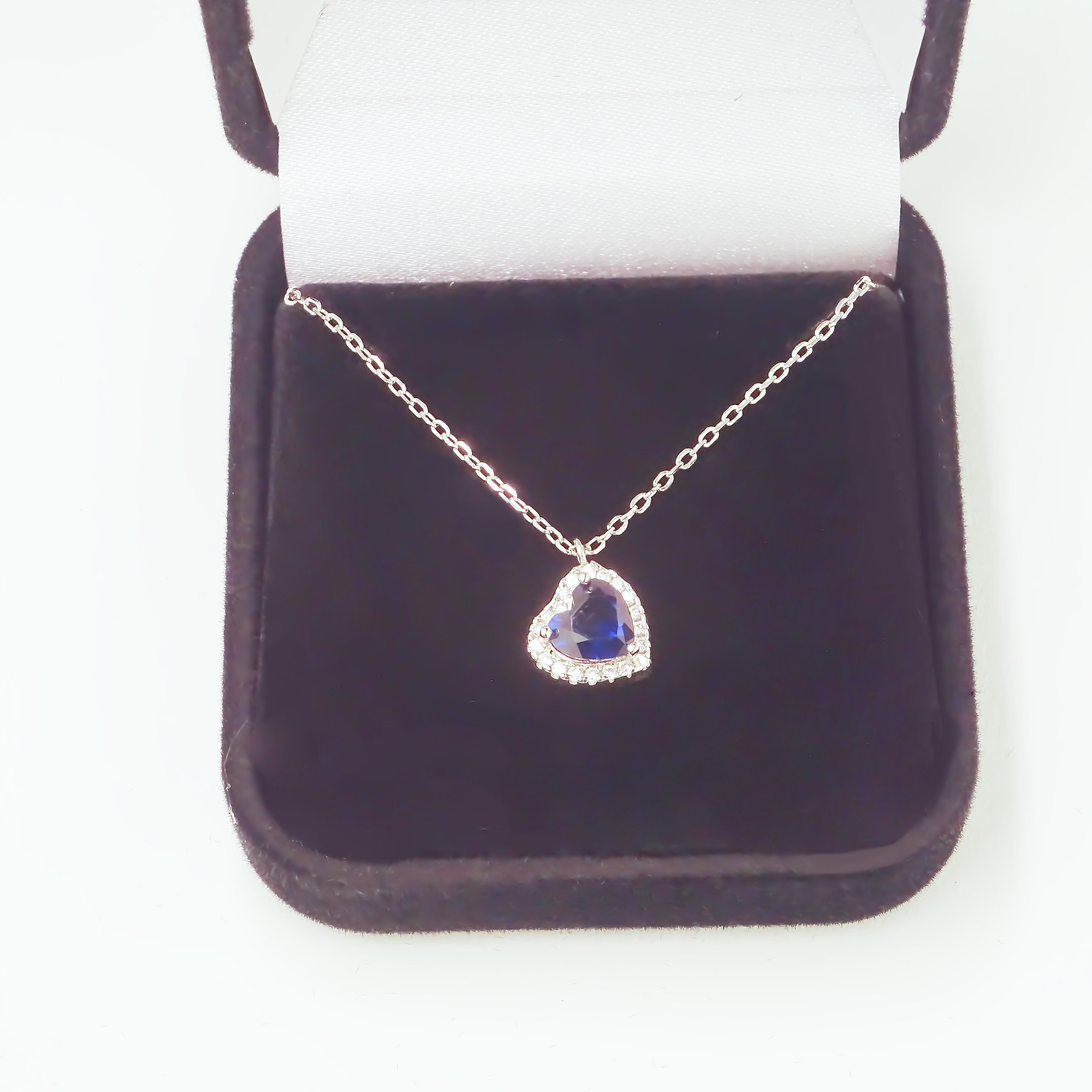 Amor Eterno - Gargantilla Plata / Oro 24k / Corazón Eterno / Azul