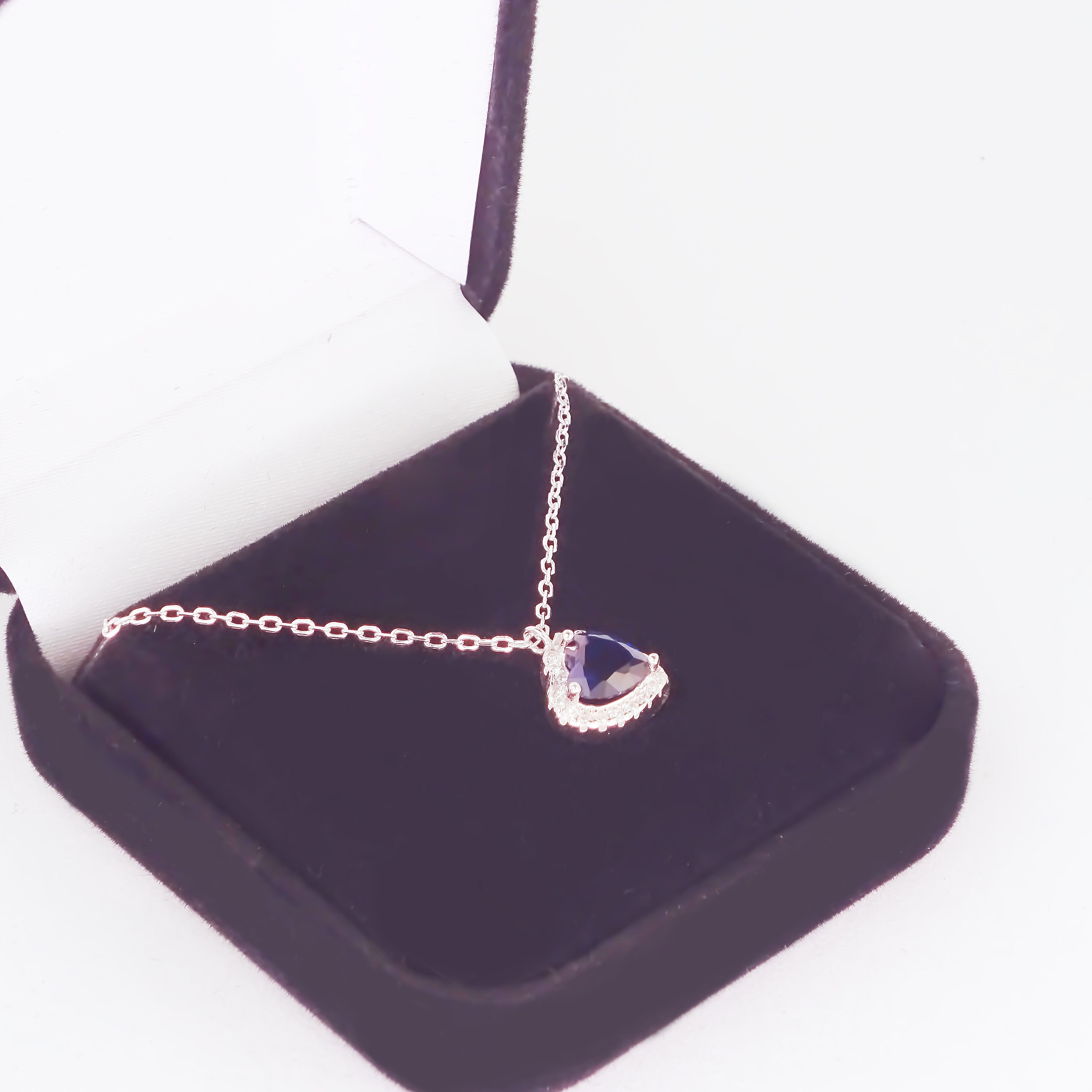 Amor Eterno - Gargantilla Plata / Oro 24k / Corazón Eterno / Azul