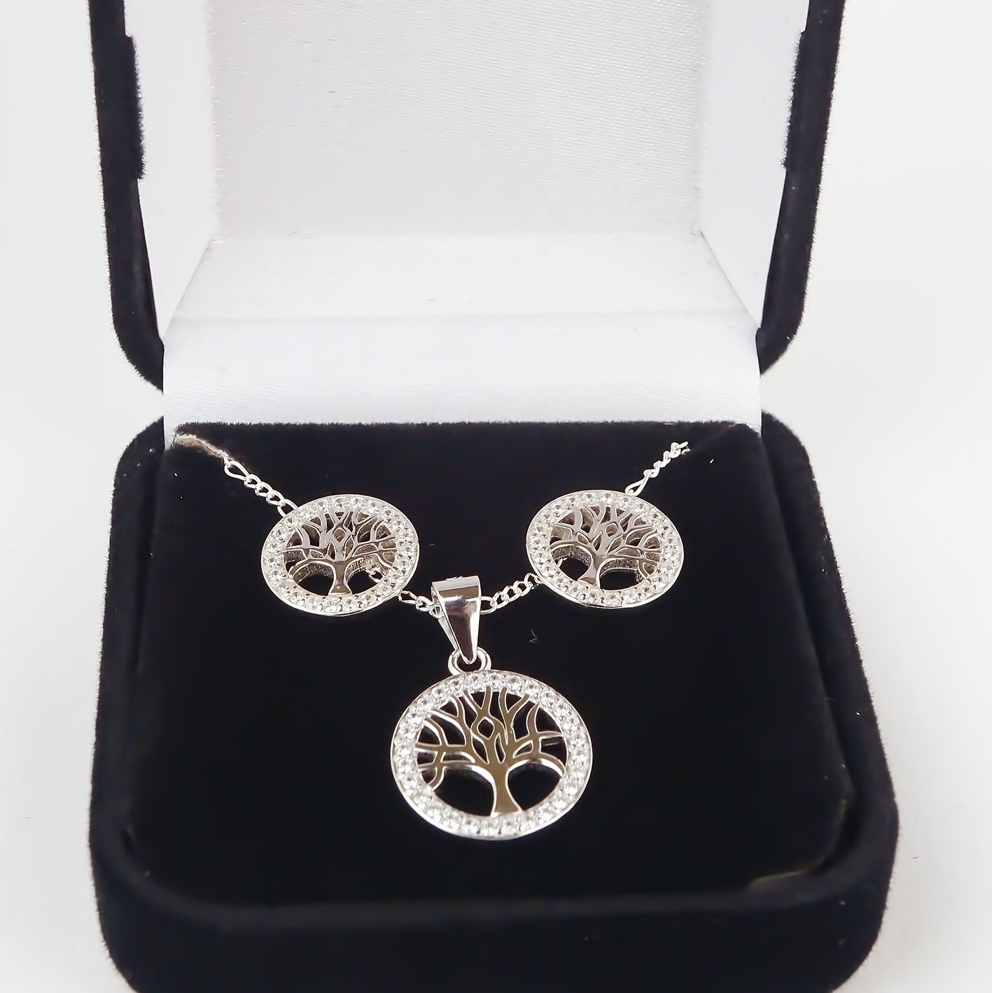 Amor Eterno - Cadena Plata Oro 24k / Dije Arbol De La Vida