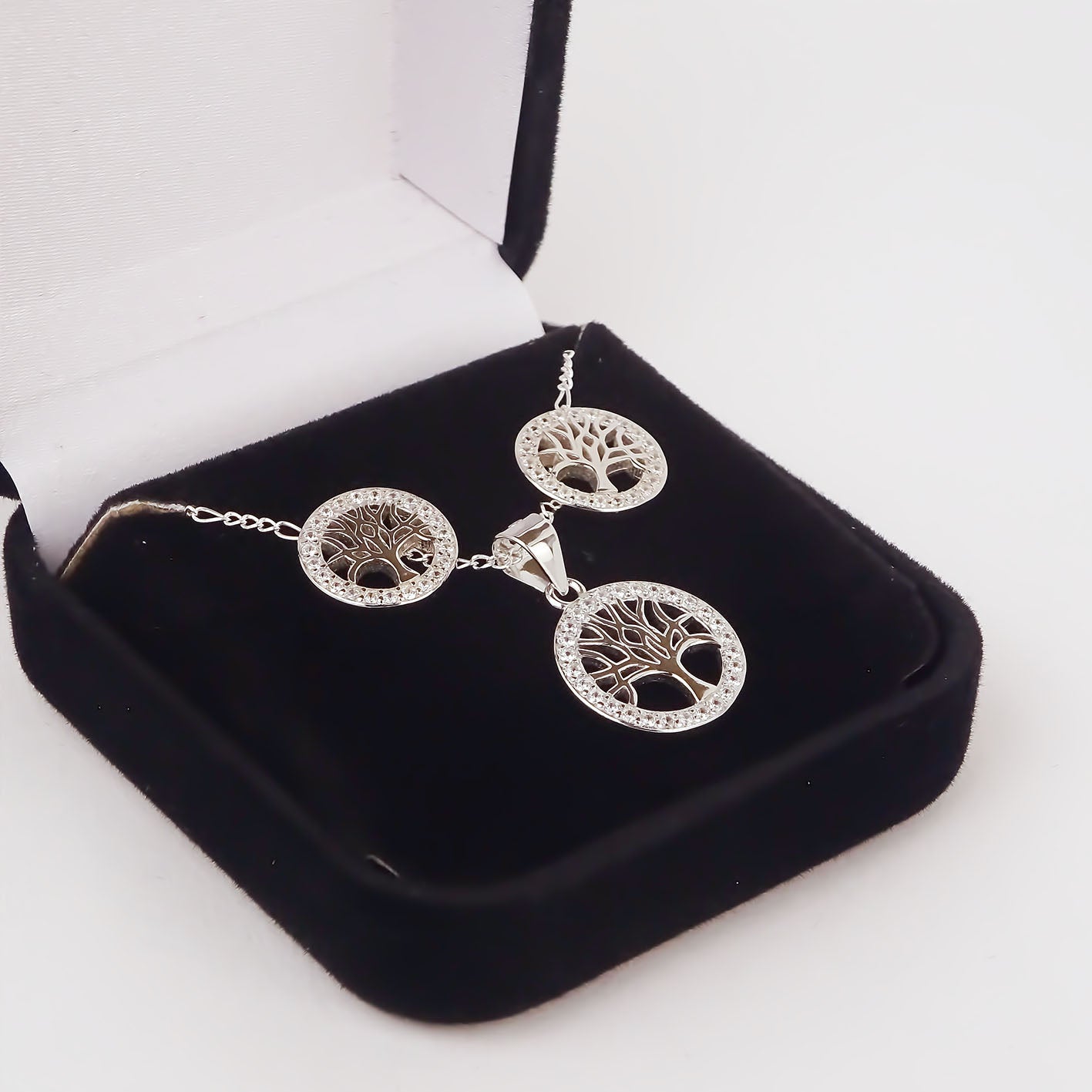 Amor Eterno - Cadena Plata Oro 24k / Dije Arbol De La Vida
