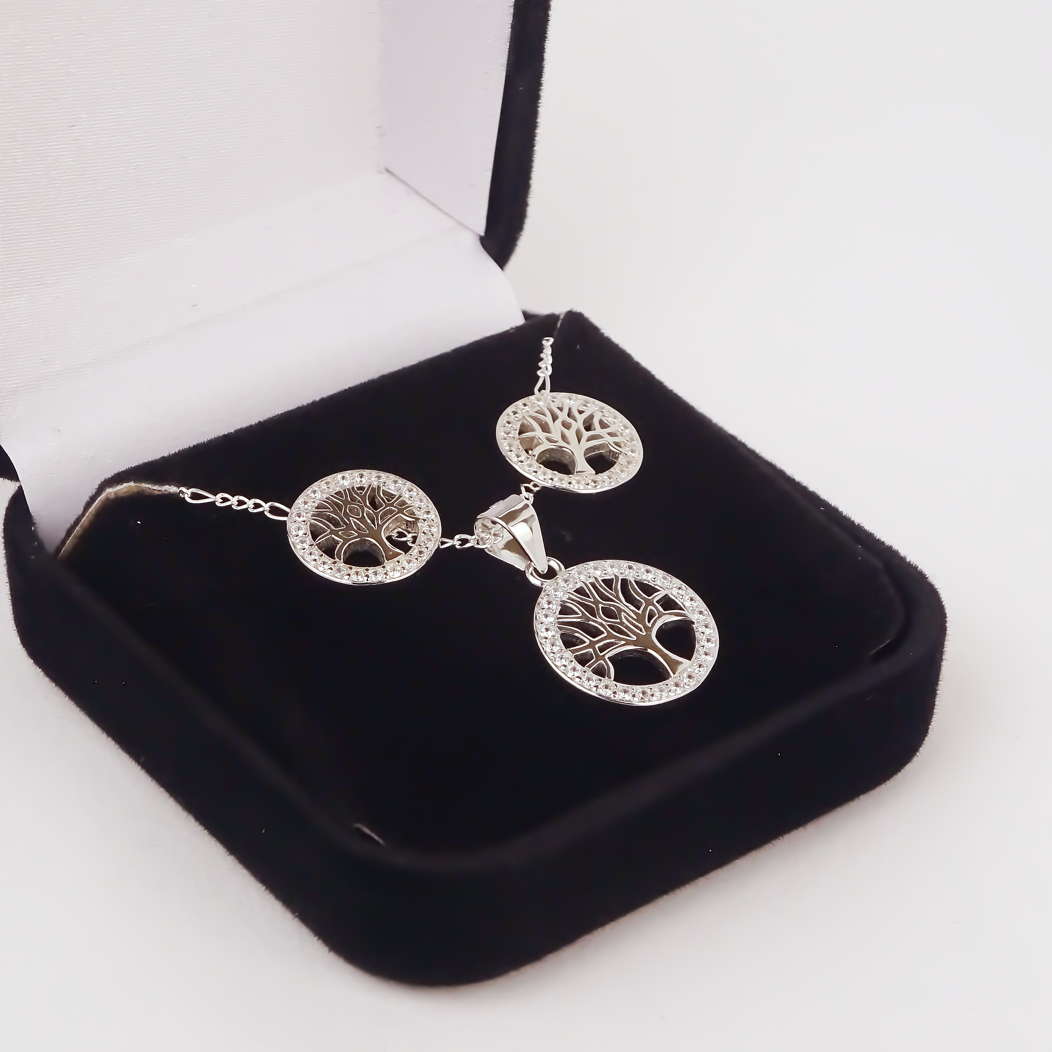 Amor Eterno - Cadena Plata Oro 24k / Dije Arbol De La Vida