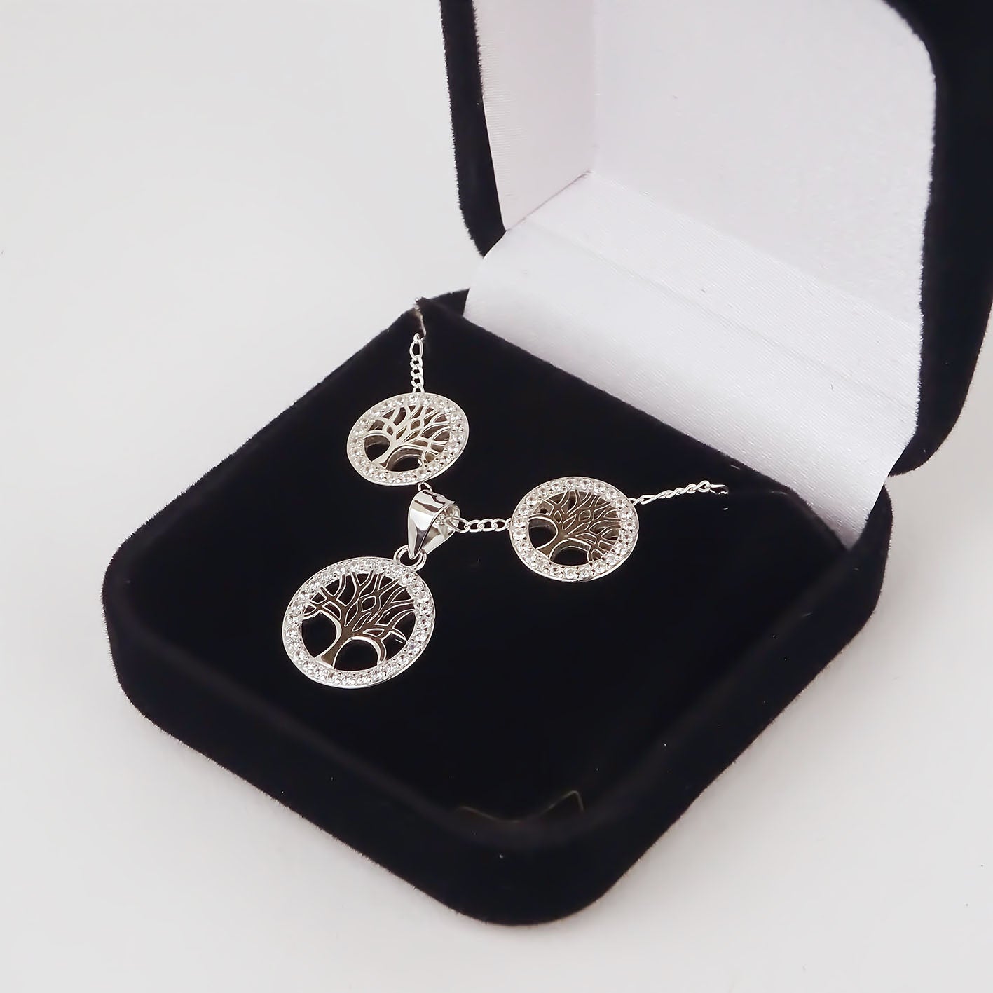 Amor Eterno - Cadena Plata Oro 24k / Dije Arbol De La Vida