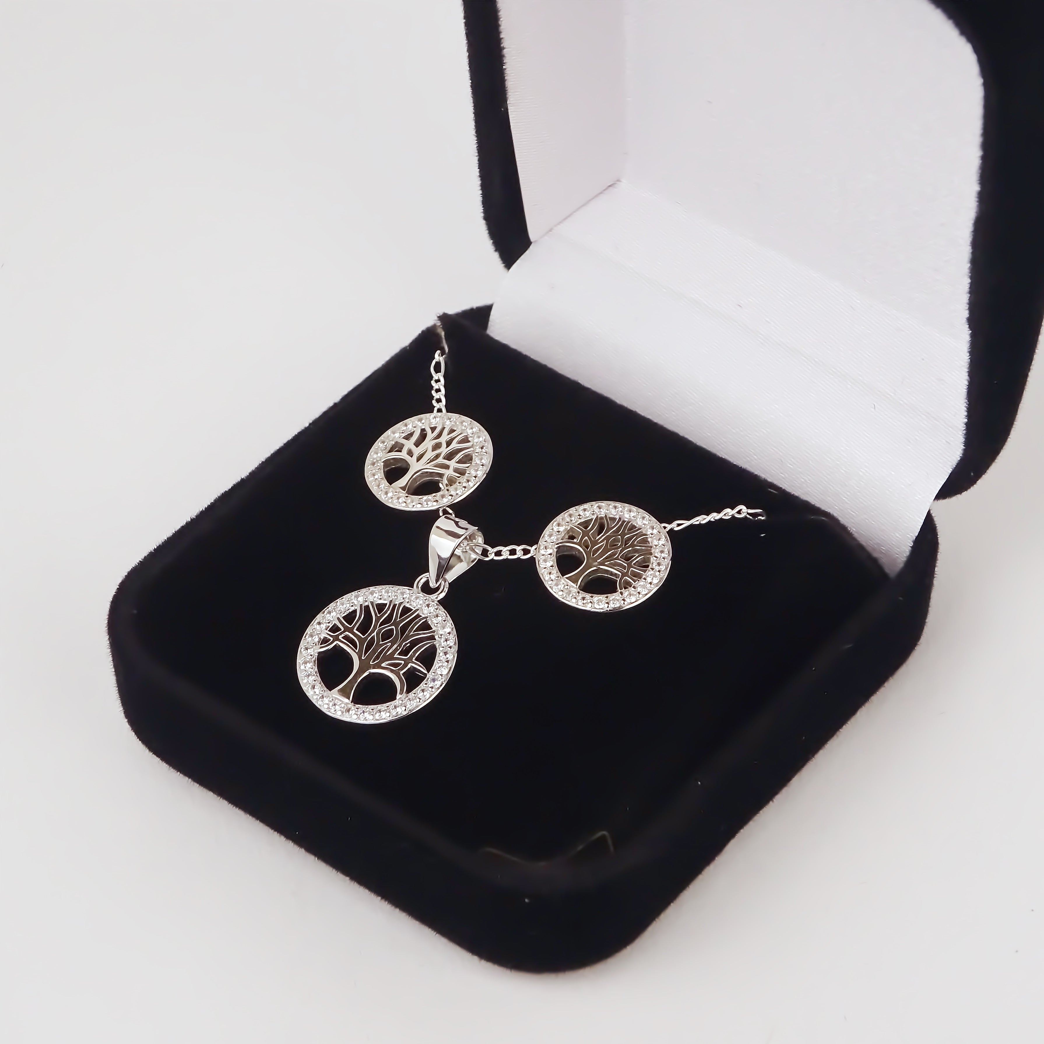 Amor Eterno - Cadena Plata Oro 24k / Dije Arbol De La Vida
