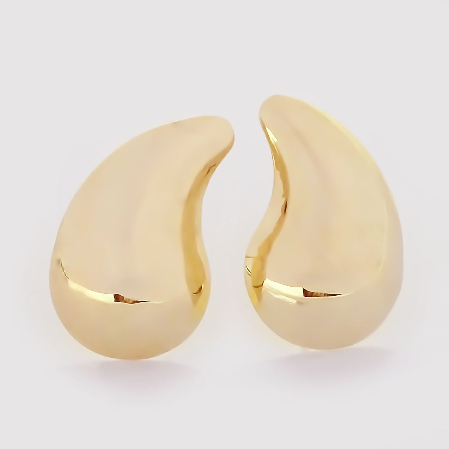 Amor Eterno - Broqueles Gota Grande / Aretes Oro Sólido 10k