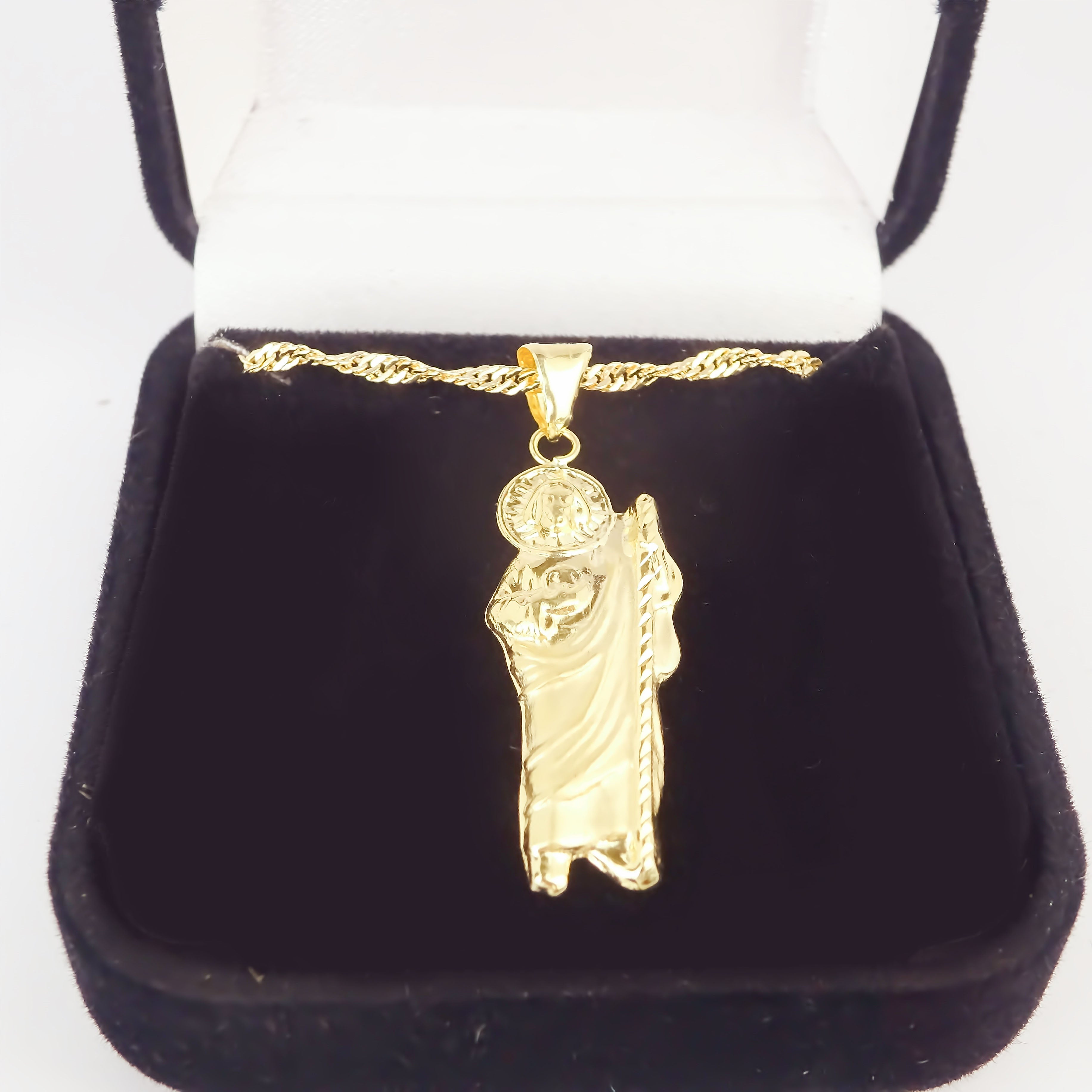 Amor Eterno - Dije San Judas Figura / Oro Sólido 10k