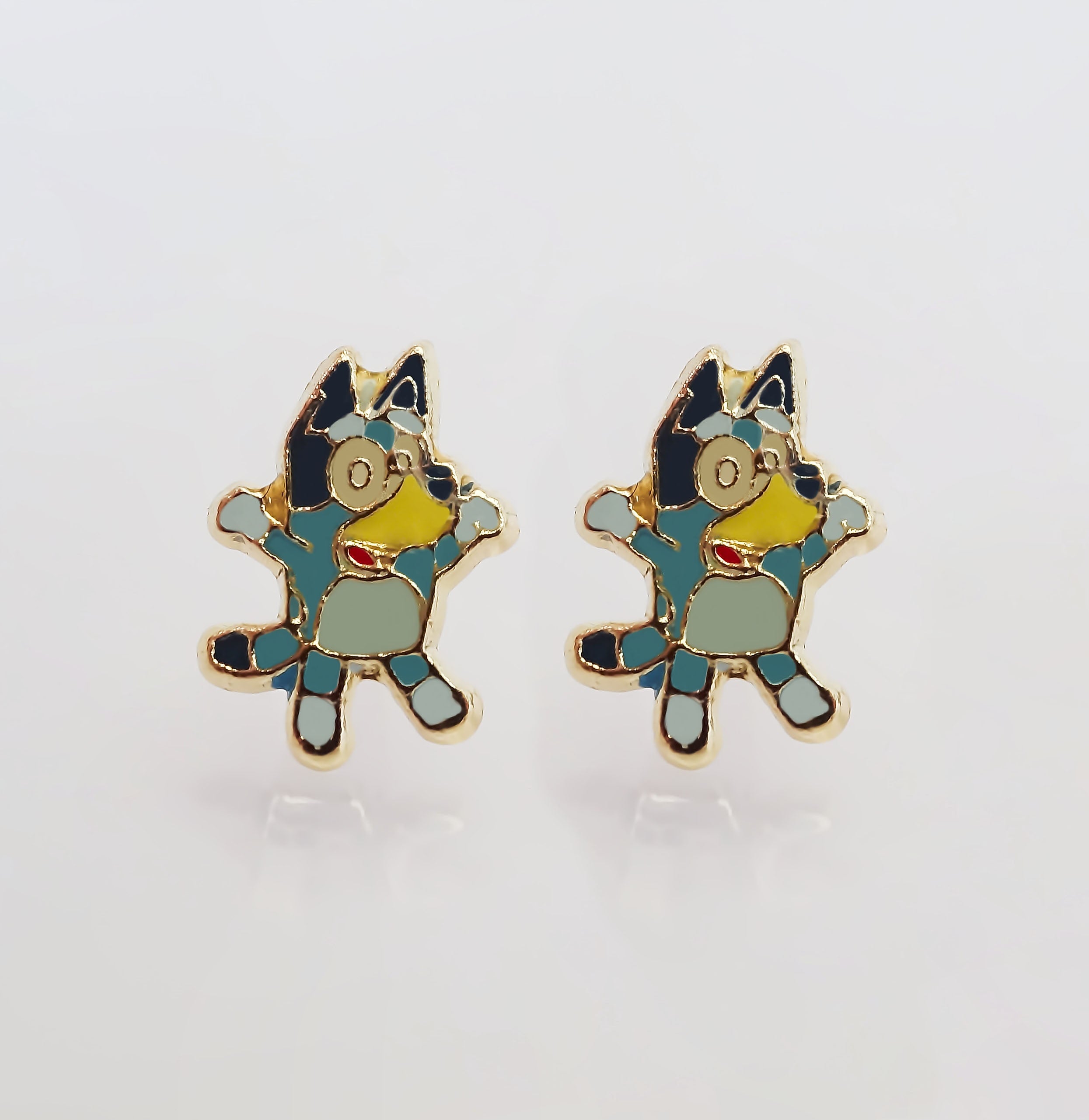 Amor Eterno - Broqueles Bluey / Aretes Oro 10k